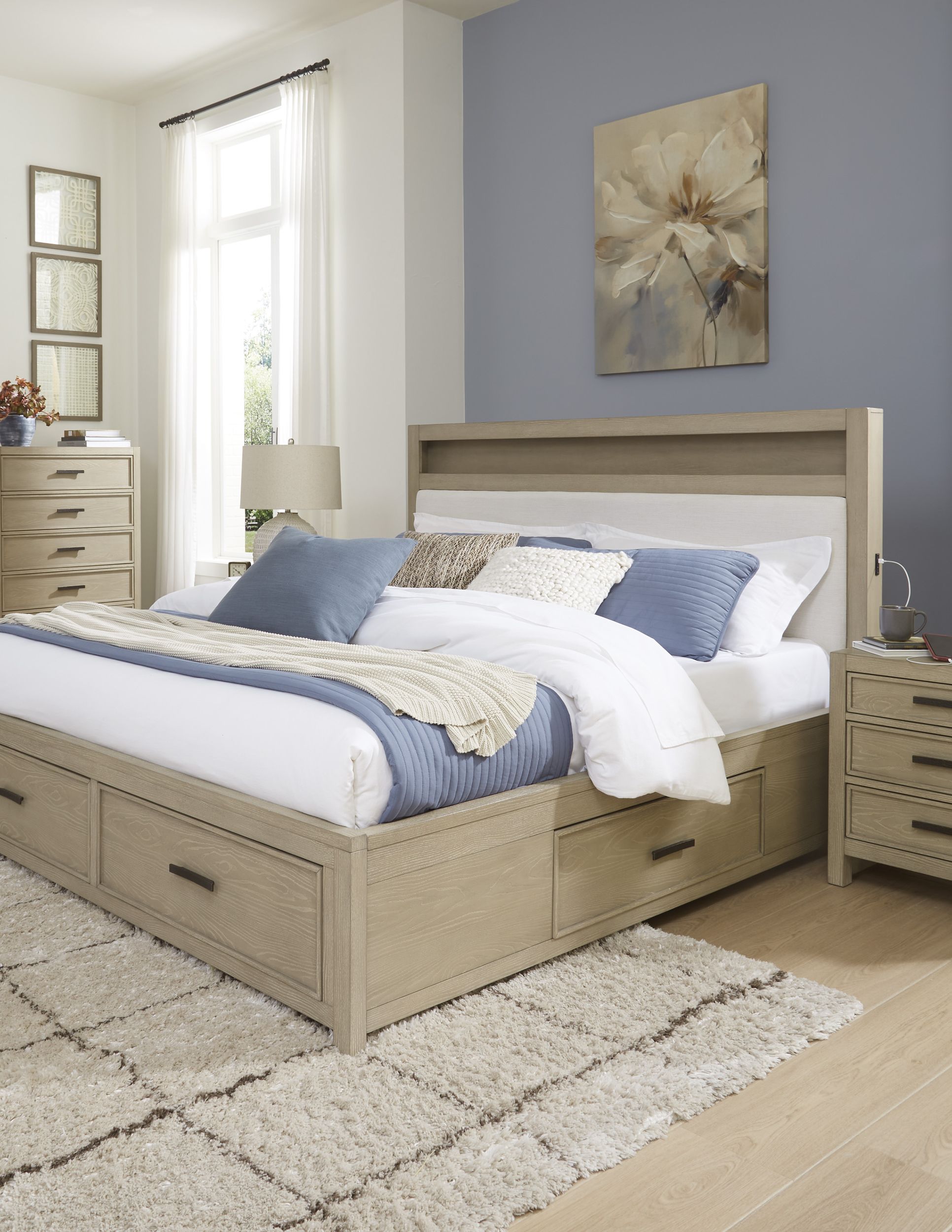 Calmoro Bookcase Storage Bedroom Set