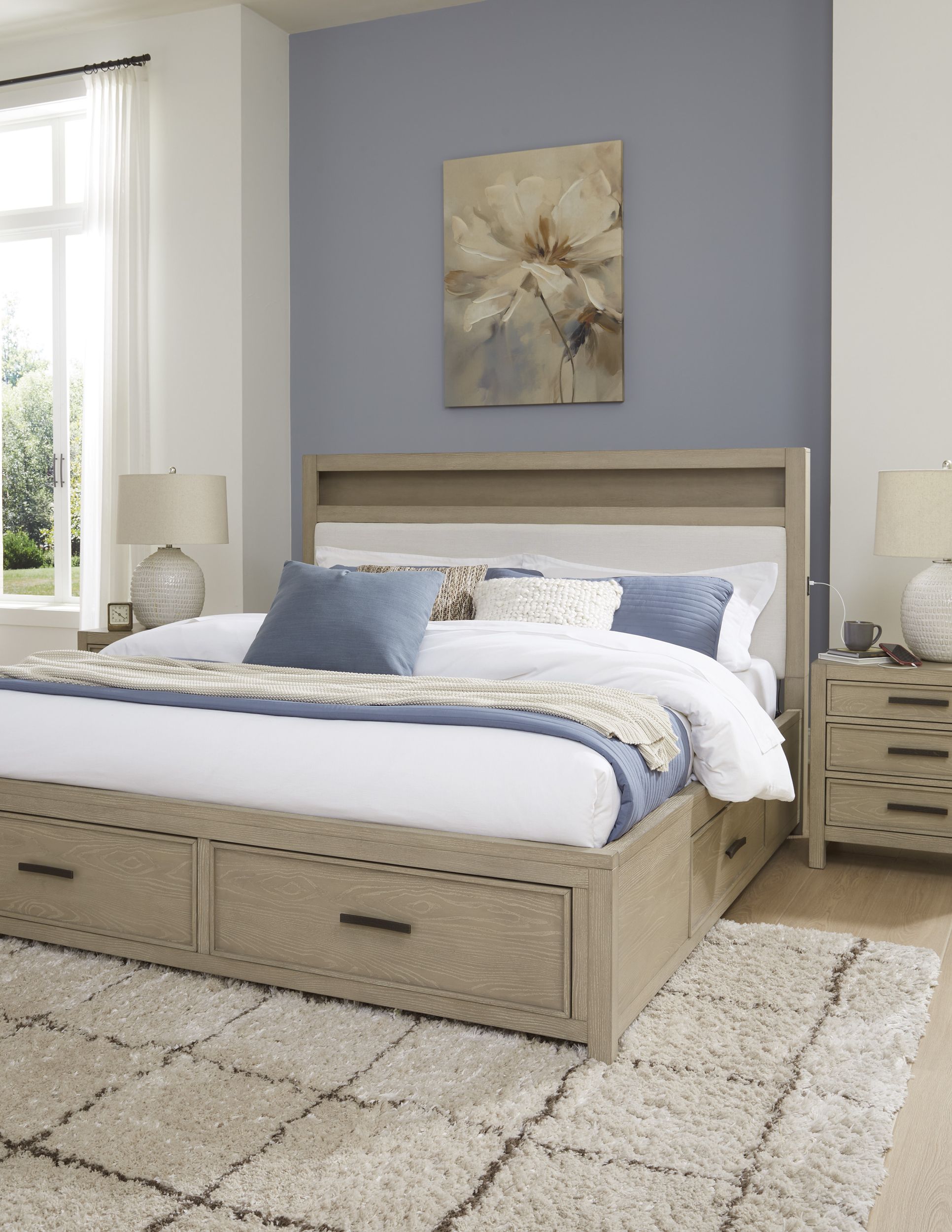 Calmoro Bookcase Storage Bedroom Set