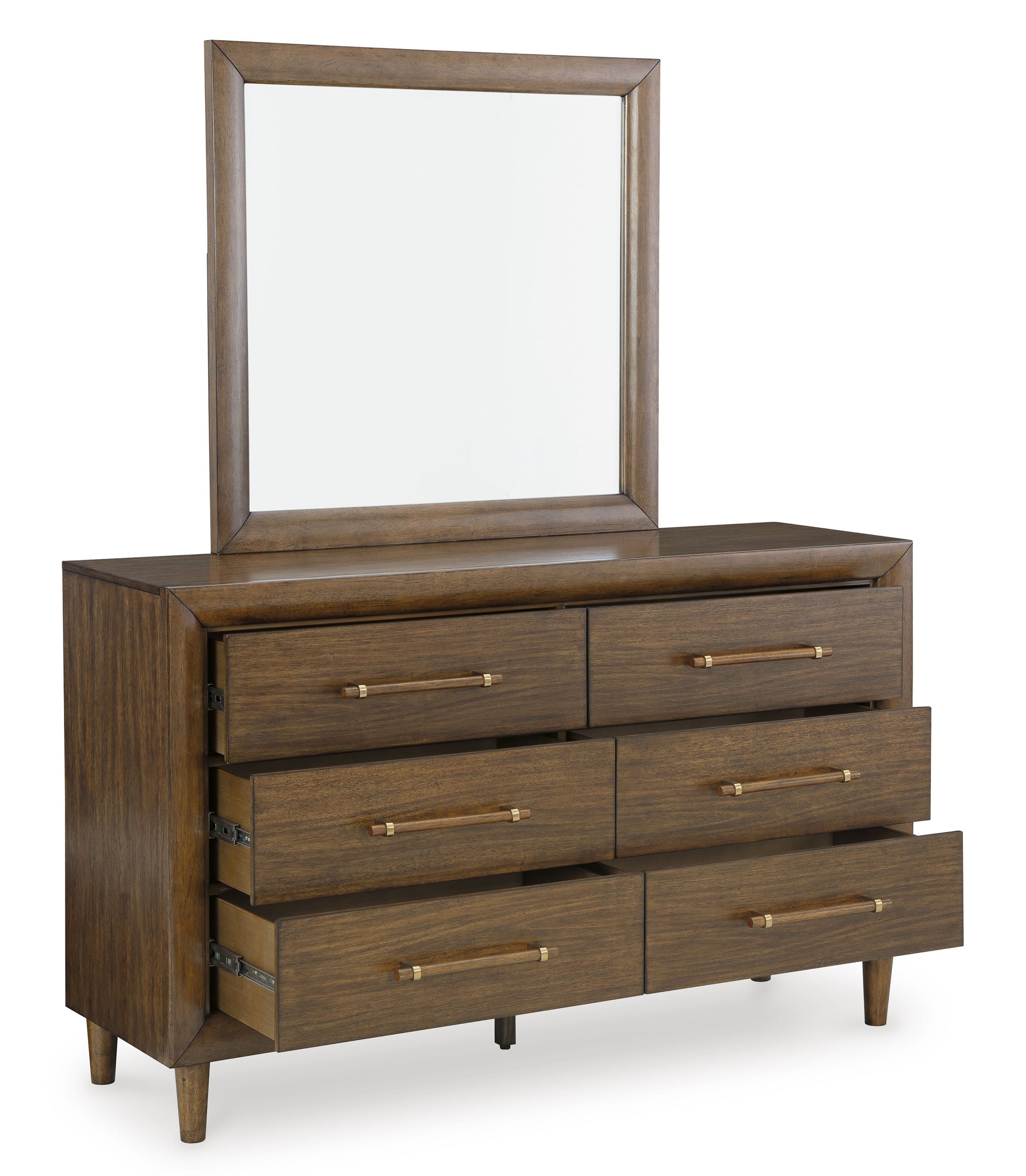 Lyncott Wood Double Dresser w/6 Drawers