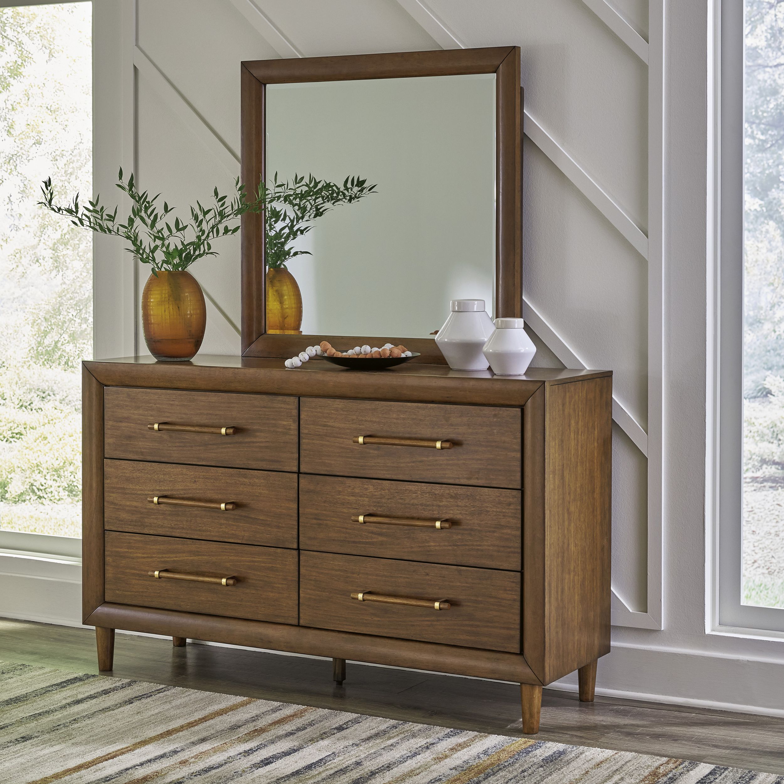 Lyncott Fabric/Wood Upholstered Panel Bedroom Set