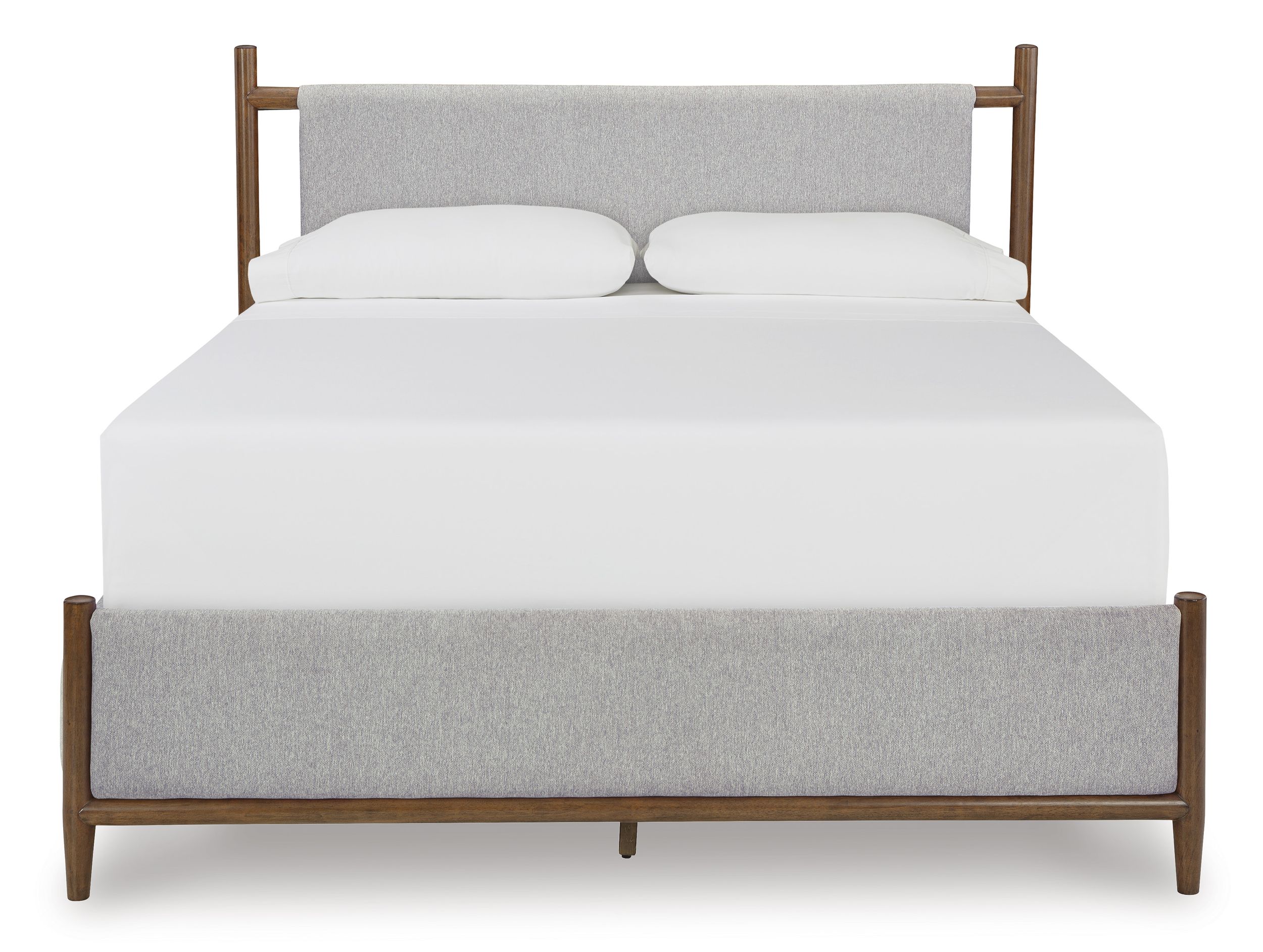 Lyncott Fabric/Wood Upholstered Panel Bed, Queen Size