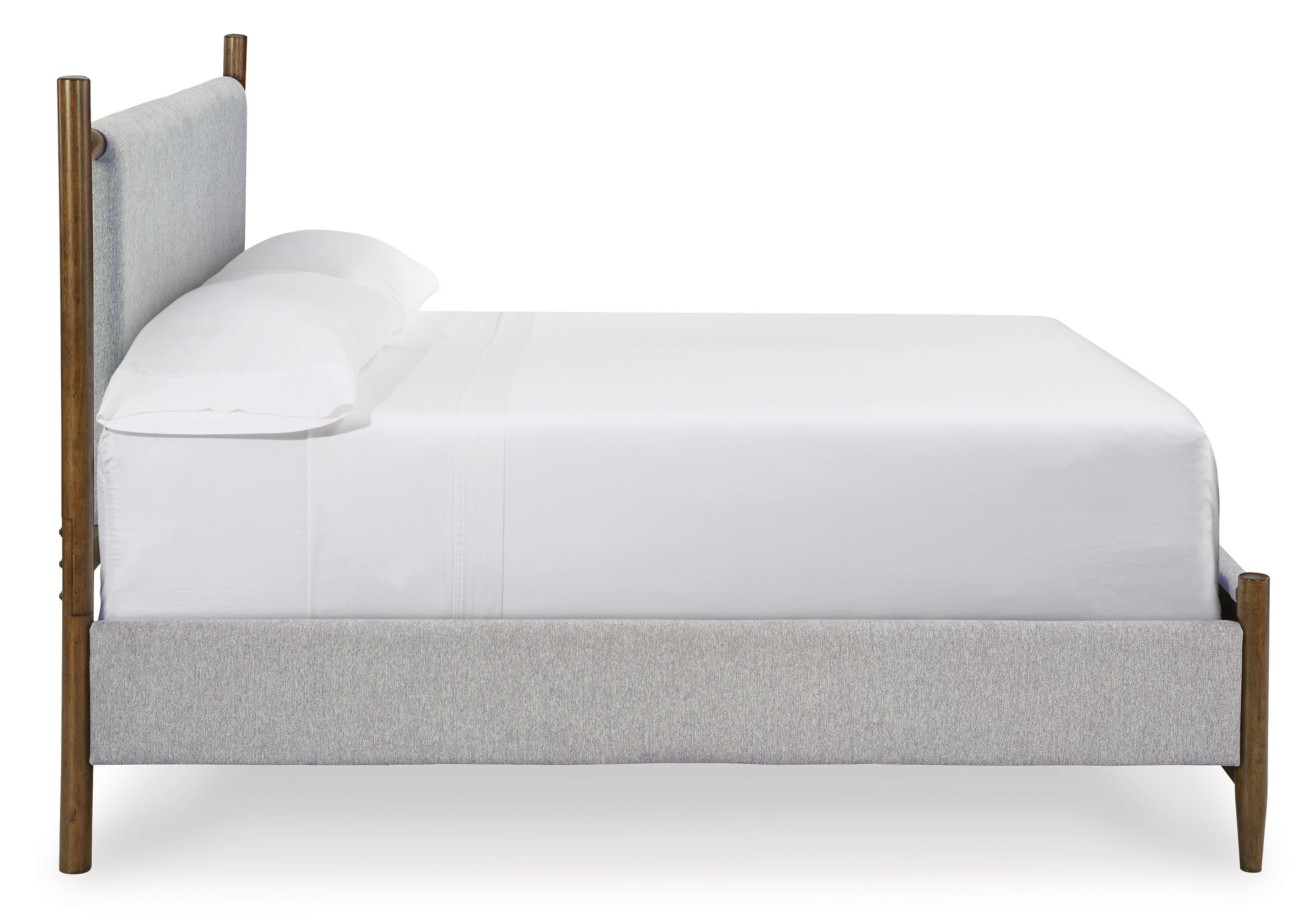Lyncott Fabric/Wood Upholstered Panel Bed, King Size