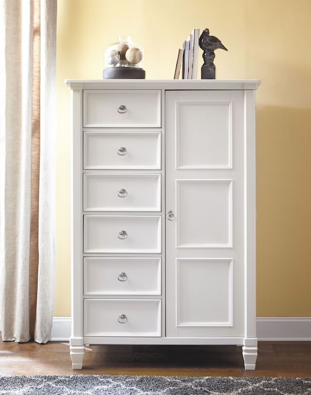 Prentice SM 6-Drawer & Door Wood Veneer Chest