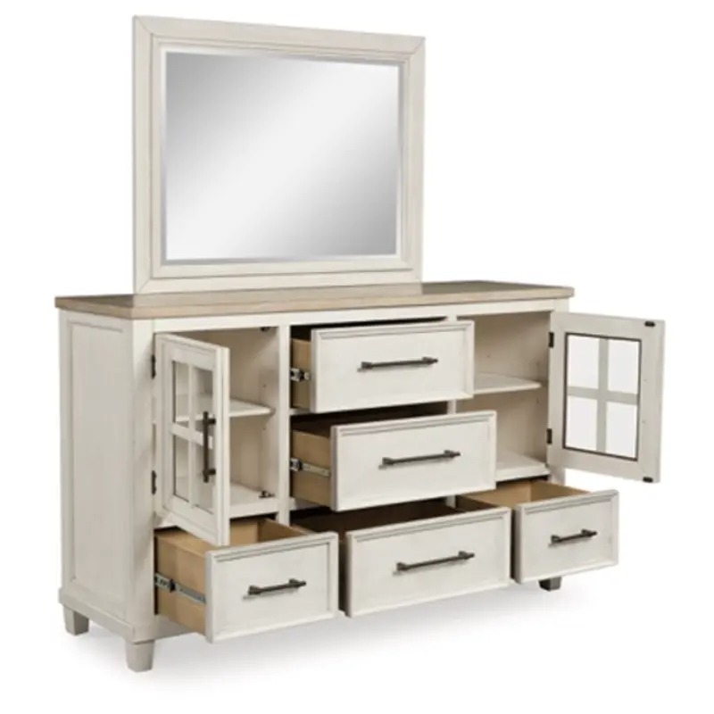 SM Shaybrock Wood Dresser w/5 Drawers & 2 Doors