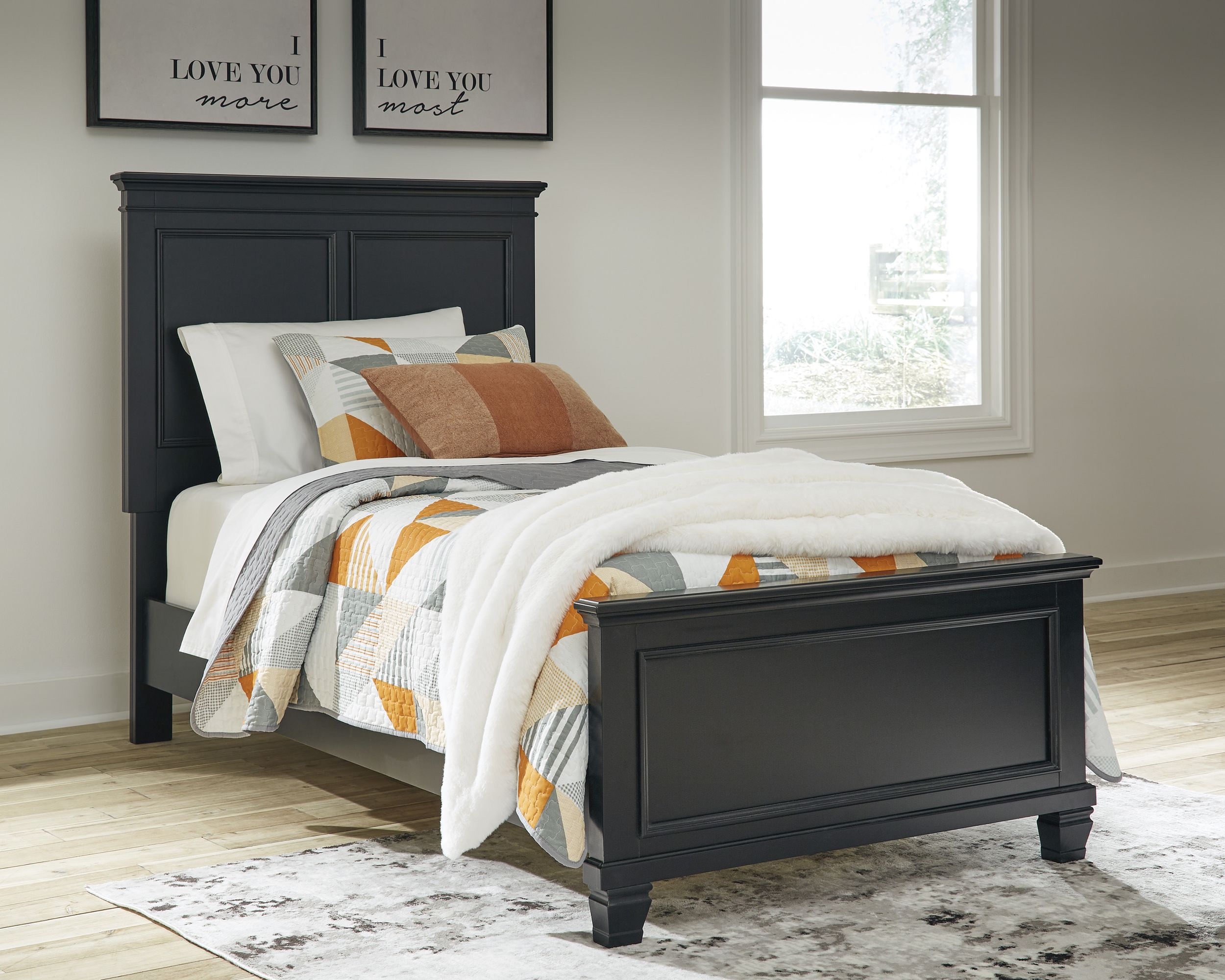 Lanolee Wood Veneer Panel Bed