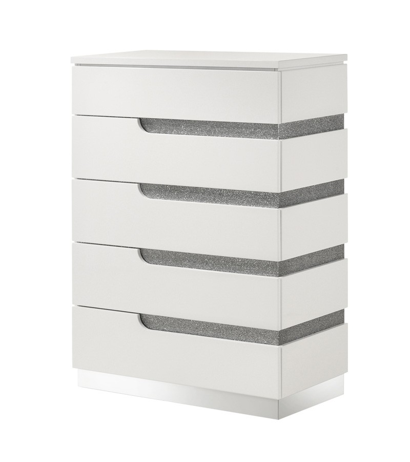 SM Paradox Gloss Laminate Chest w/5 Drawers