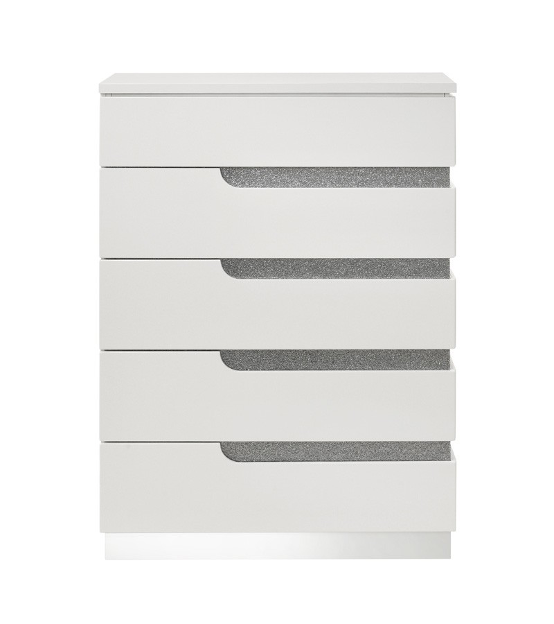 SM Paradox Gloss Laminate Chest w/5 Drawers