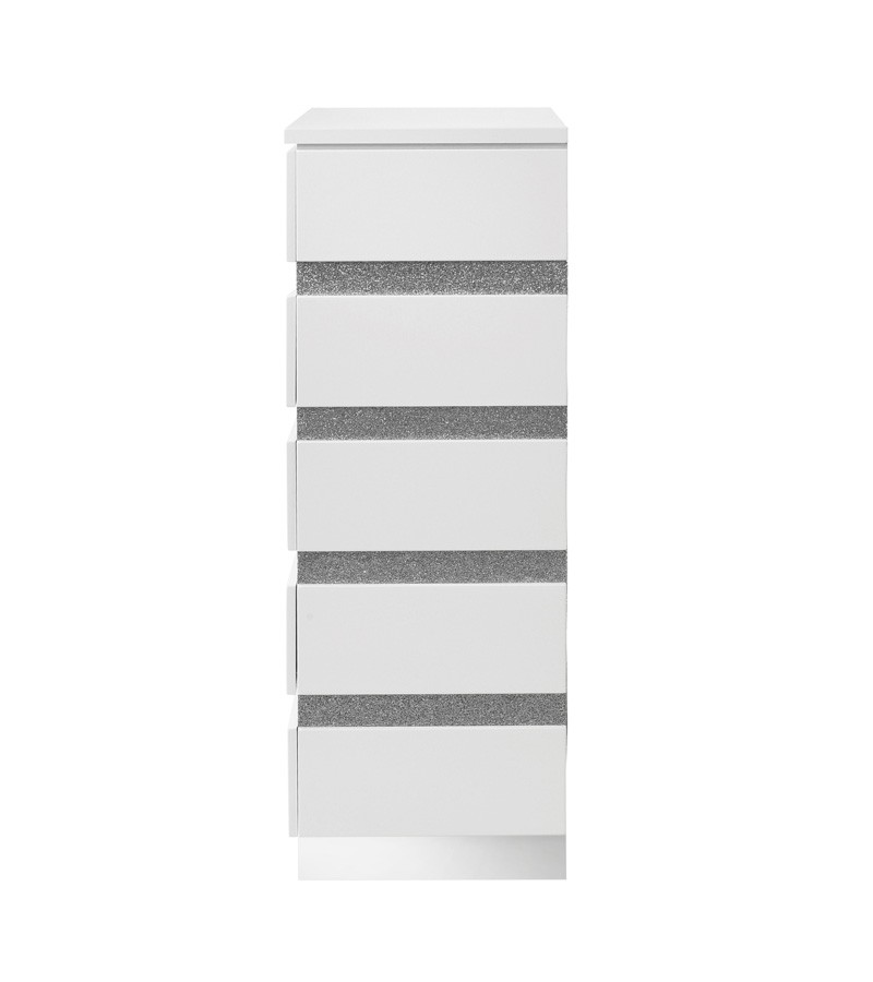 SM Paradox Gloss Laminate Chest w/5 Drawers