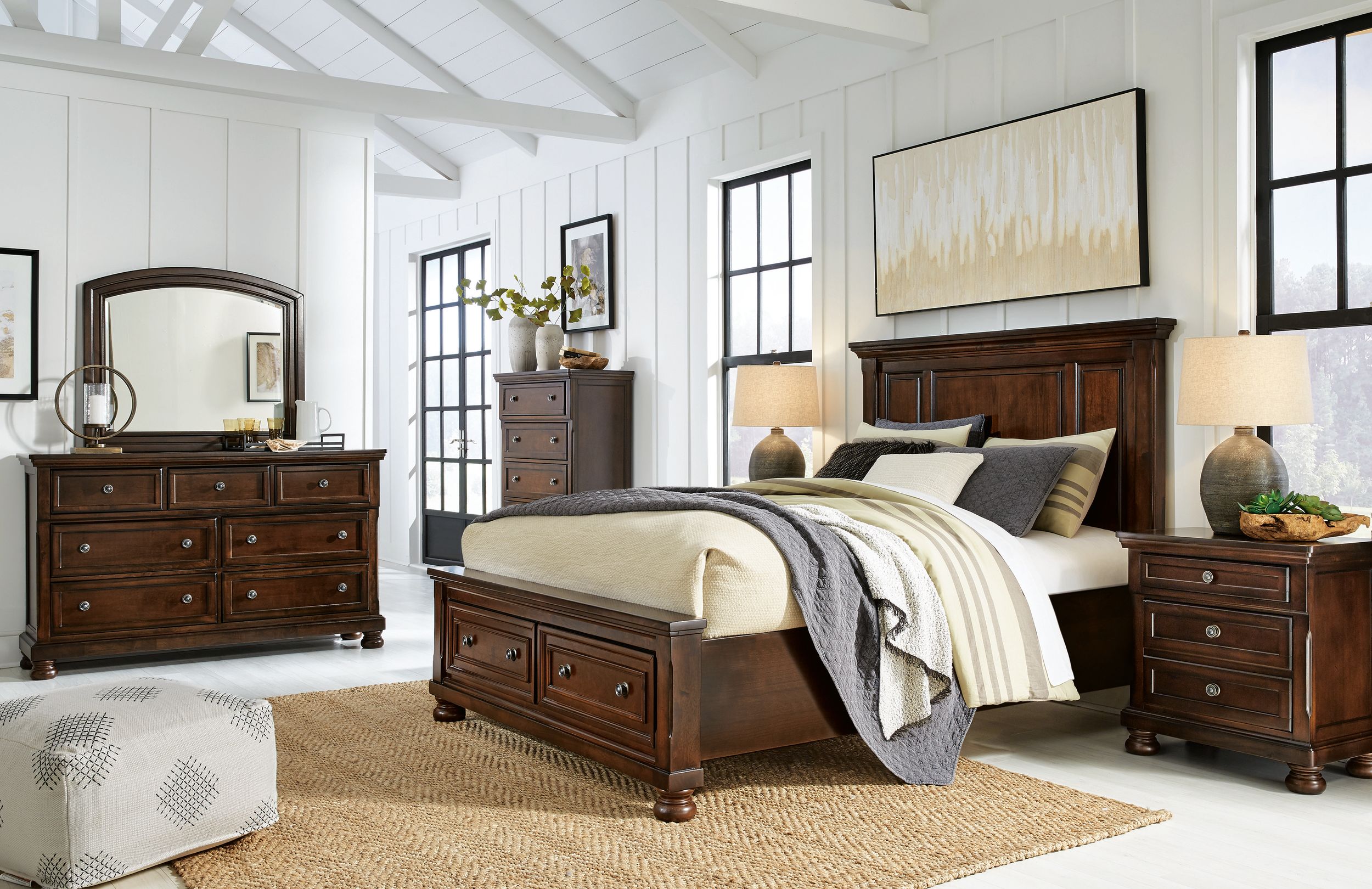Porter Wood Panel Storage Size Bed