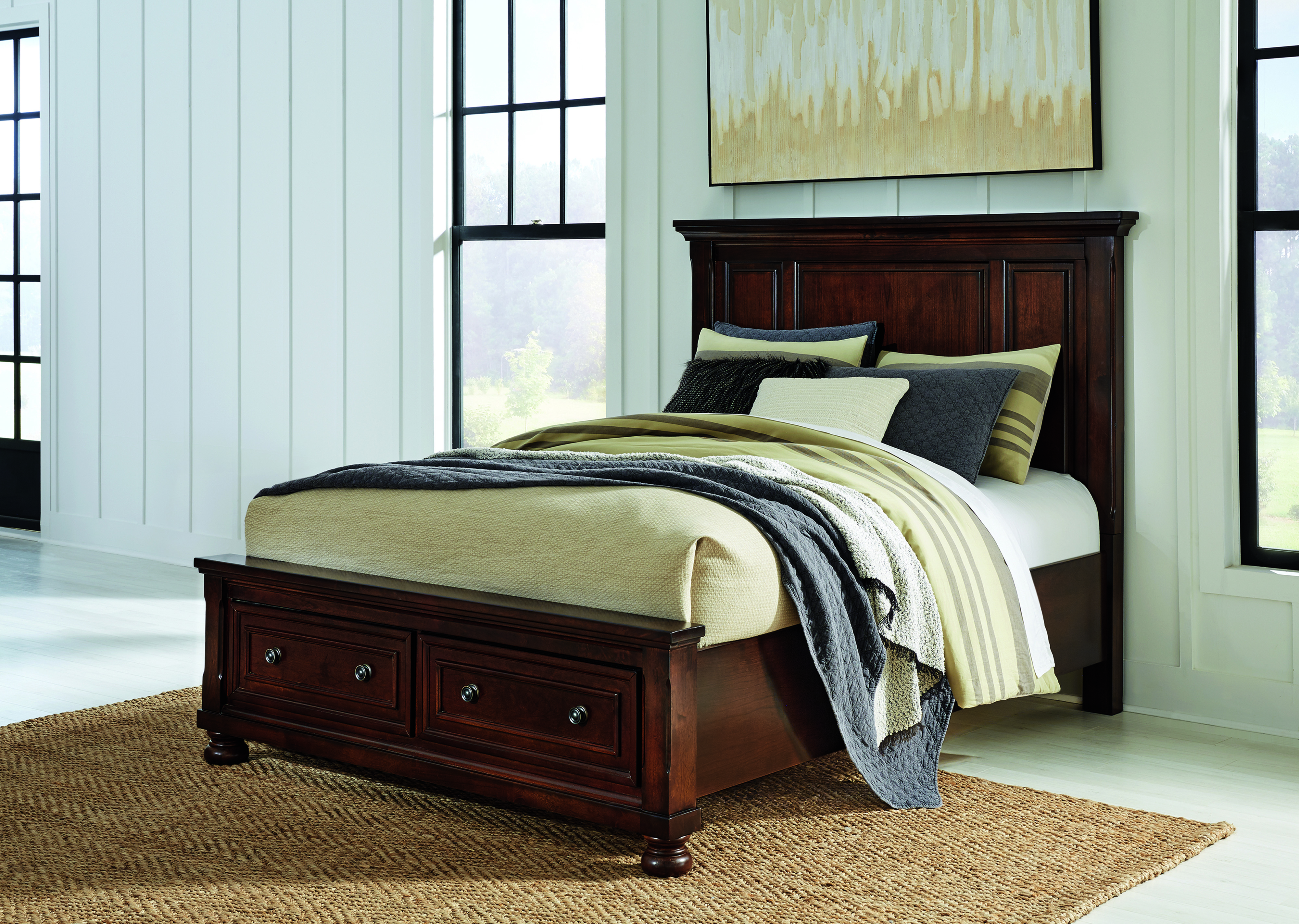Porter Wood Panel Storage Size Bed