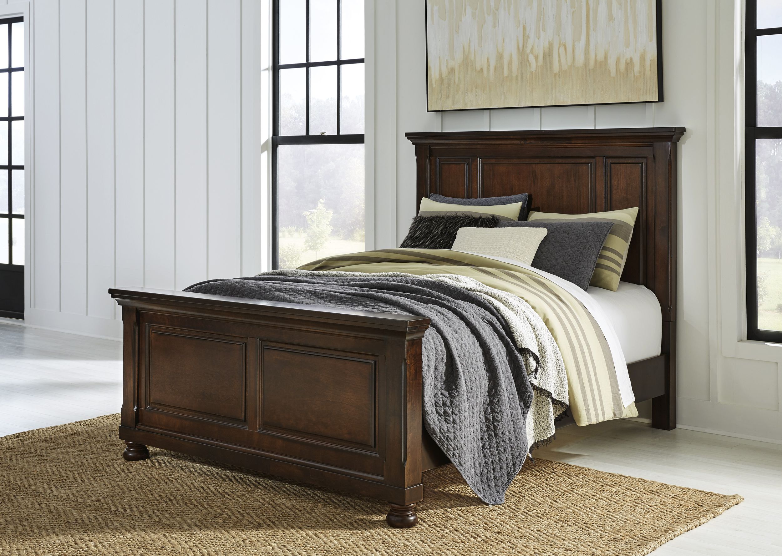 Ashley SM Porter Wood Panel Bed