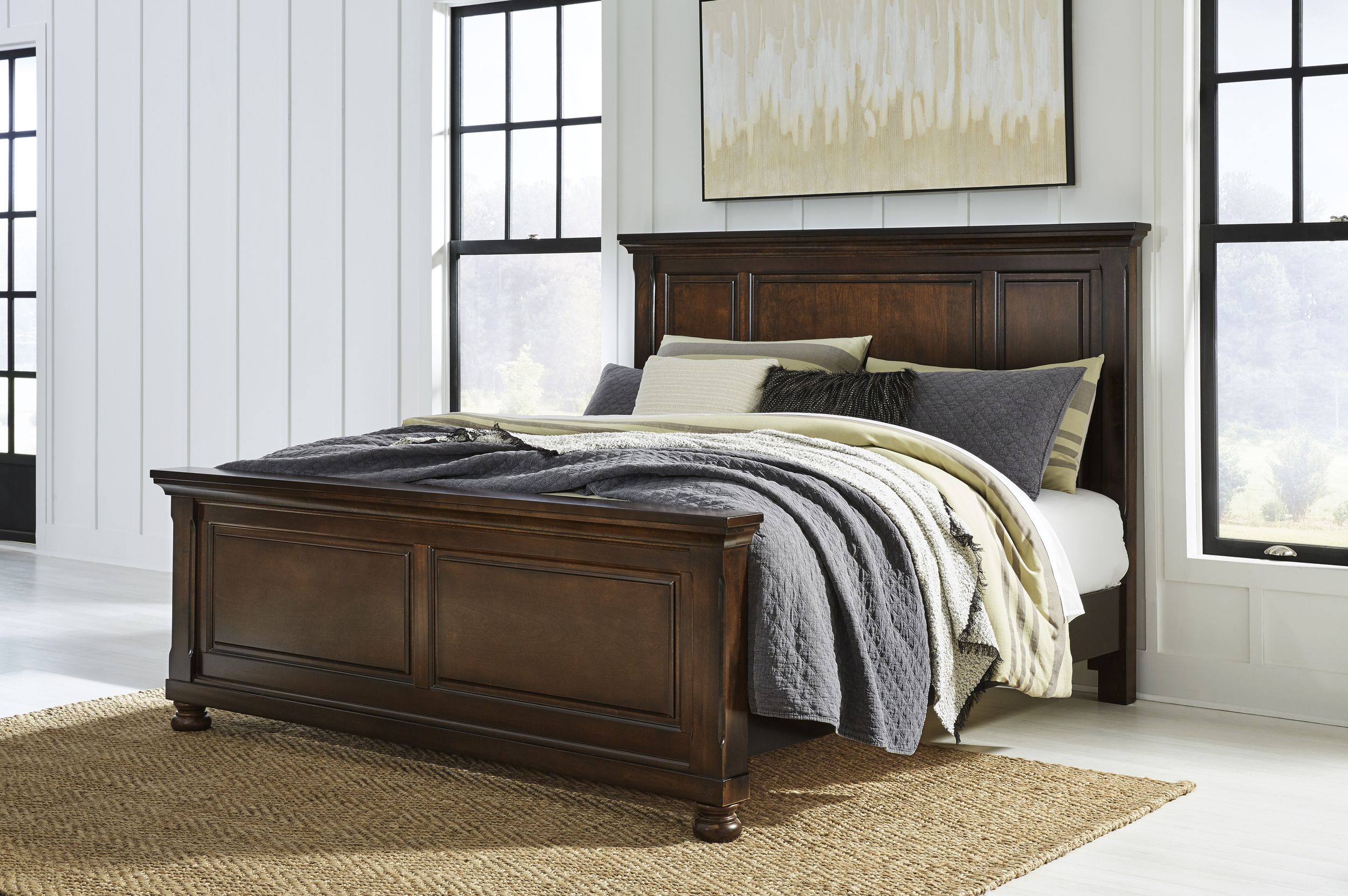 Ashley SM Porter Wood Panel King Size Bed