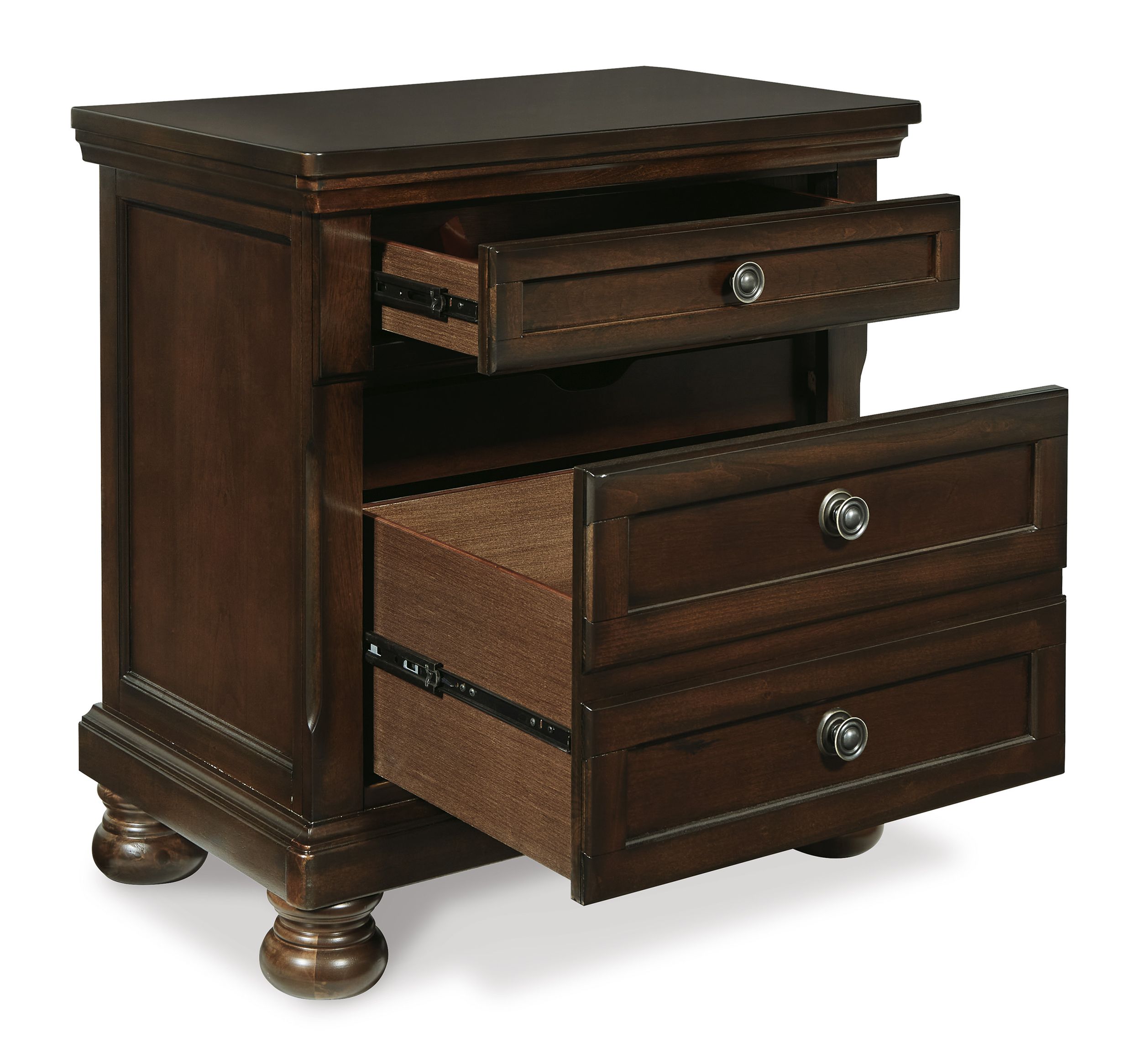 Ashley SM Porter Wood 2-Drawer Nightstand