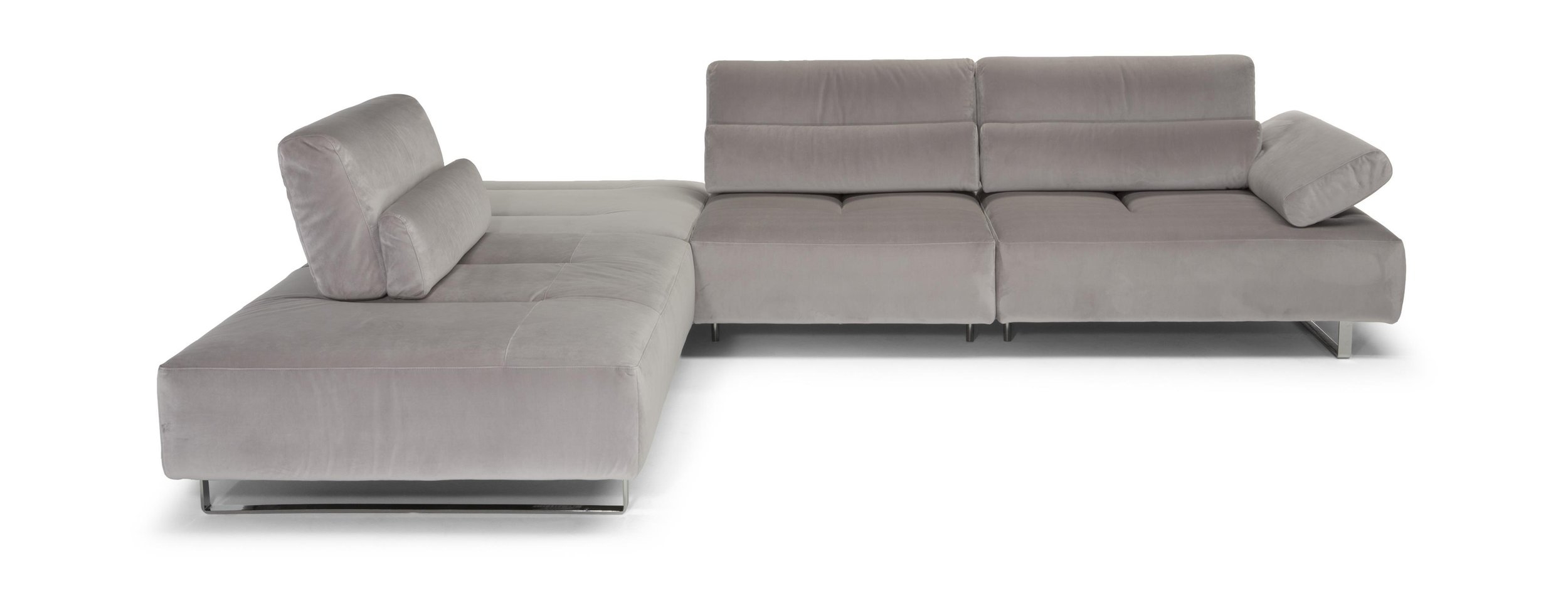 Ernesto Fabric/Leather L-Shape Sectional Sofa