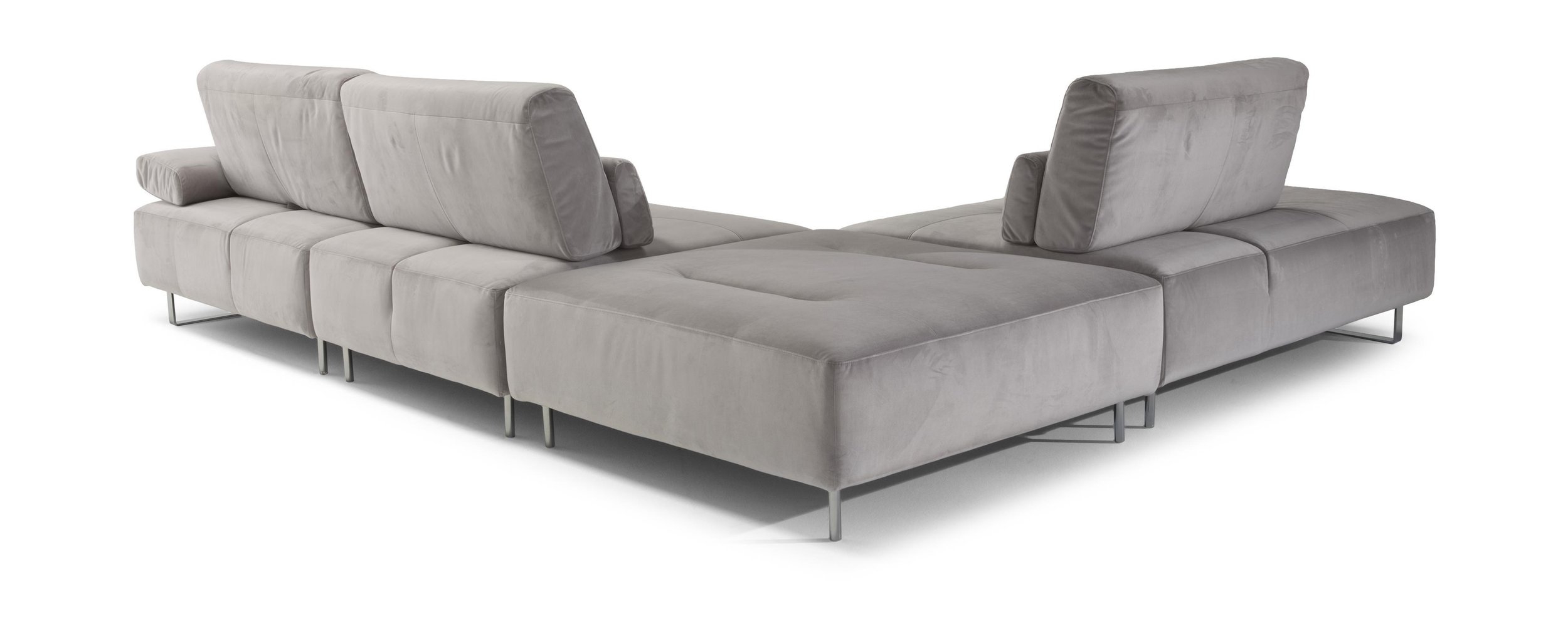 Natuzzi Ernesto L-Shape Sectional Sofa Back Corner