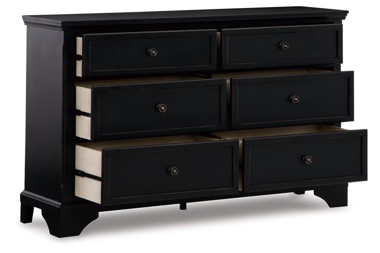 Ashley SM Chylanta Wood Veneer Sleigh Bedroom Set
