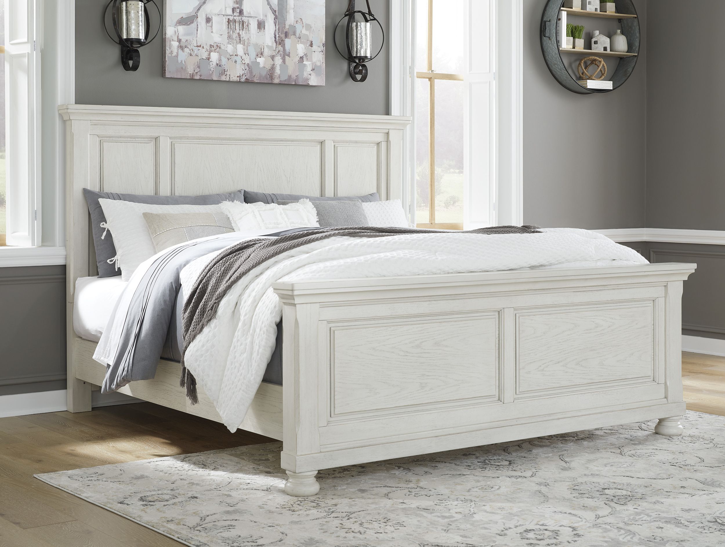 Robbinsdale Wood Veneer Panel California King Size Bed