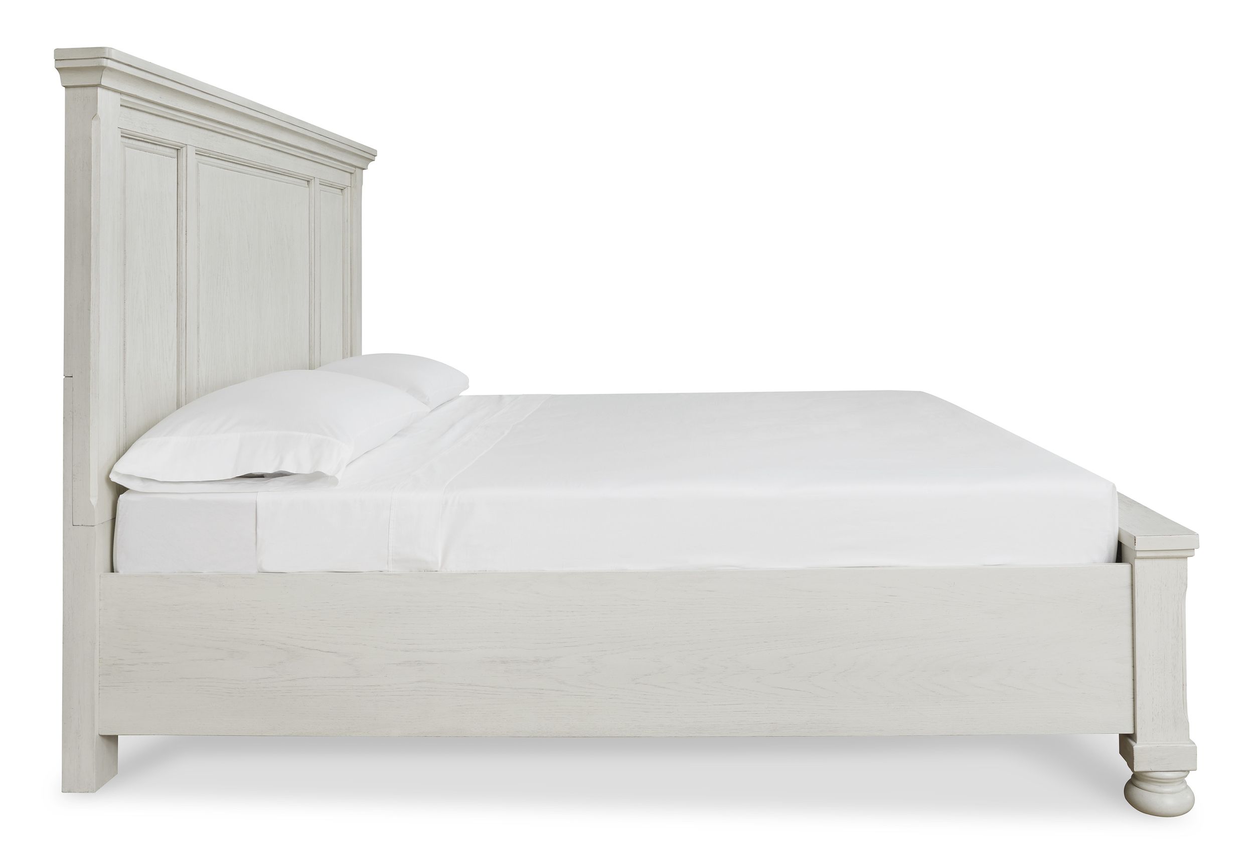 Robbinsdale Wood Veneer Panel California King Size Bed Storage
