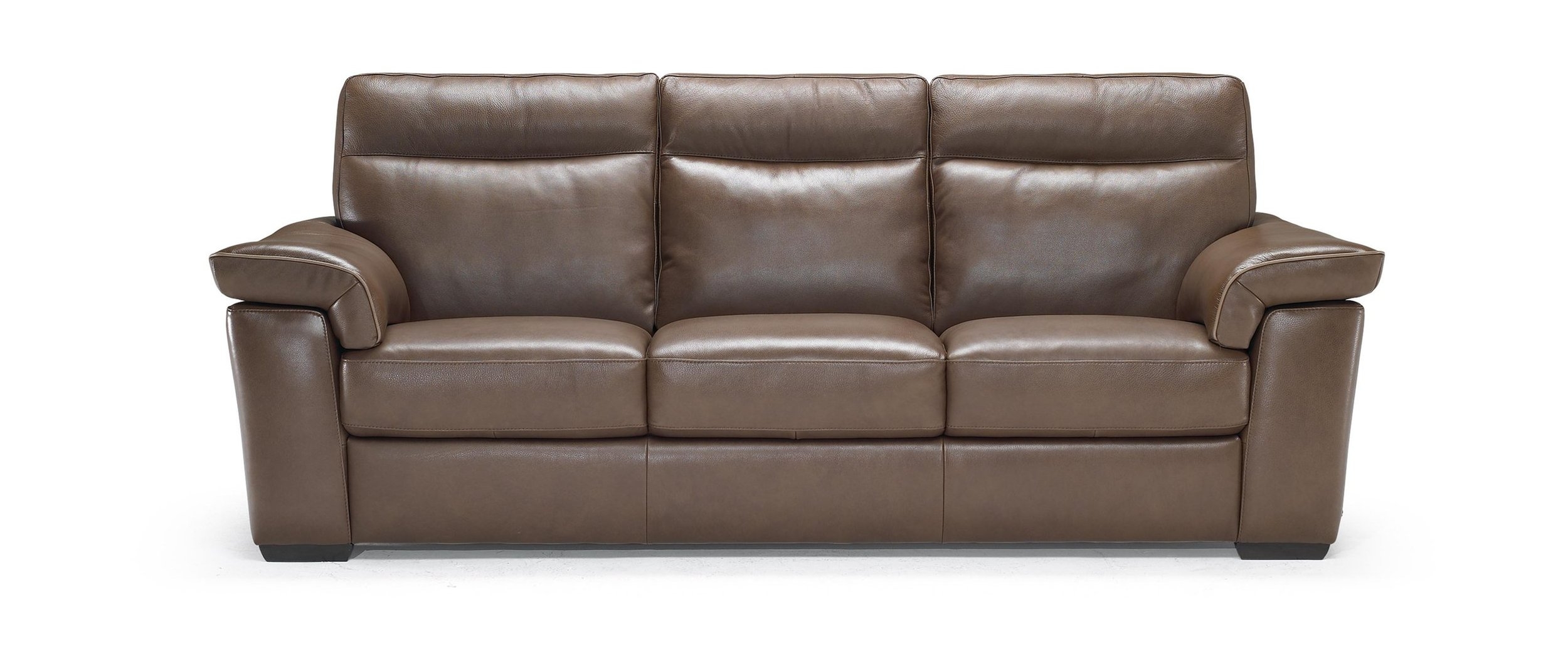 Natuzzi Brivido Leather Sofa Walnut