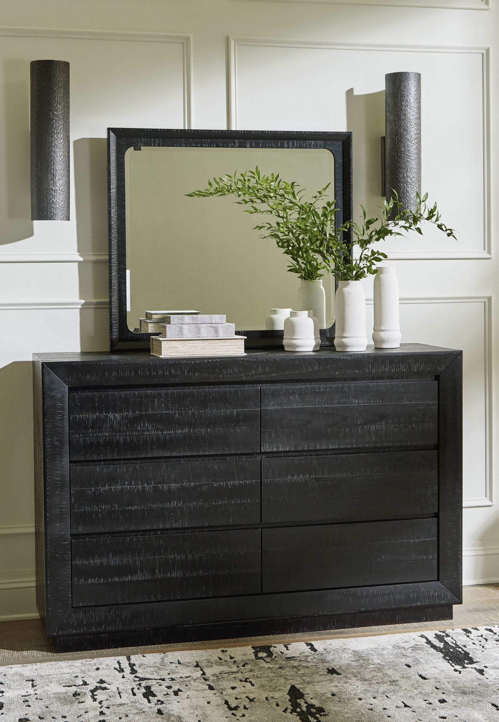 Londer Wood Panel Bedroom Set
