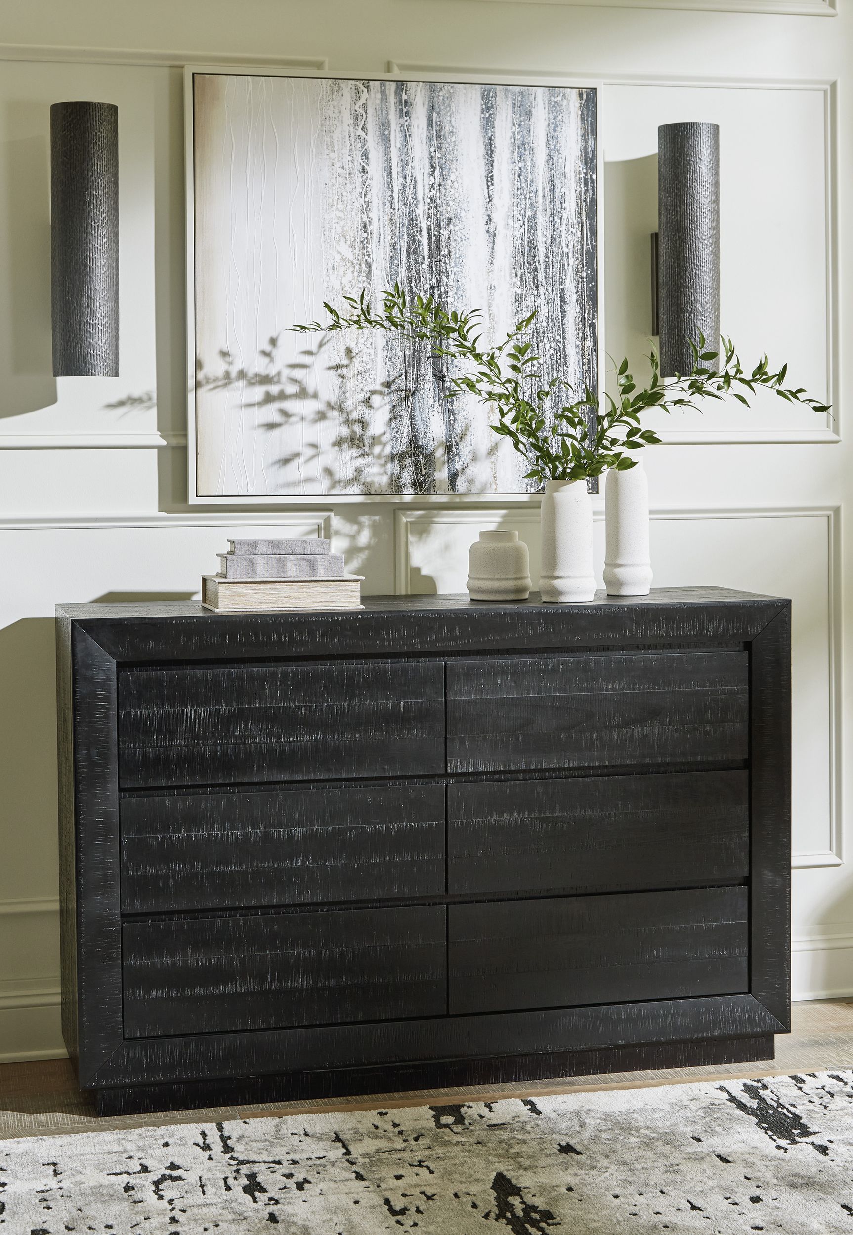 Londer Wood Panel Bedroom Set