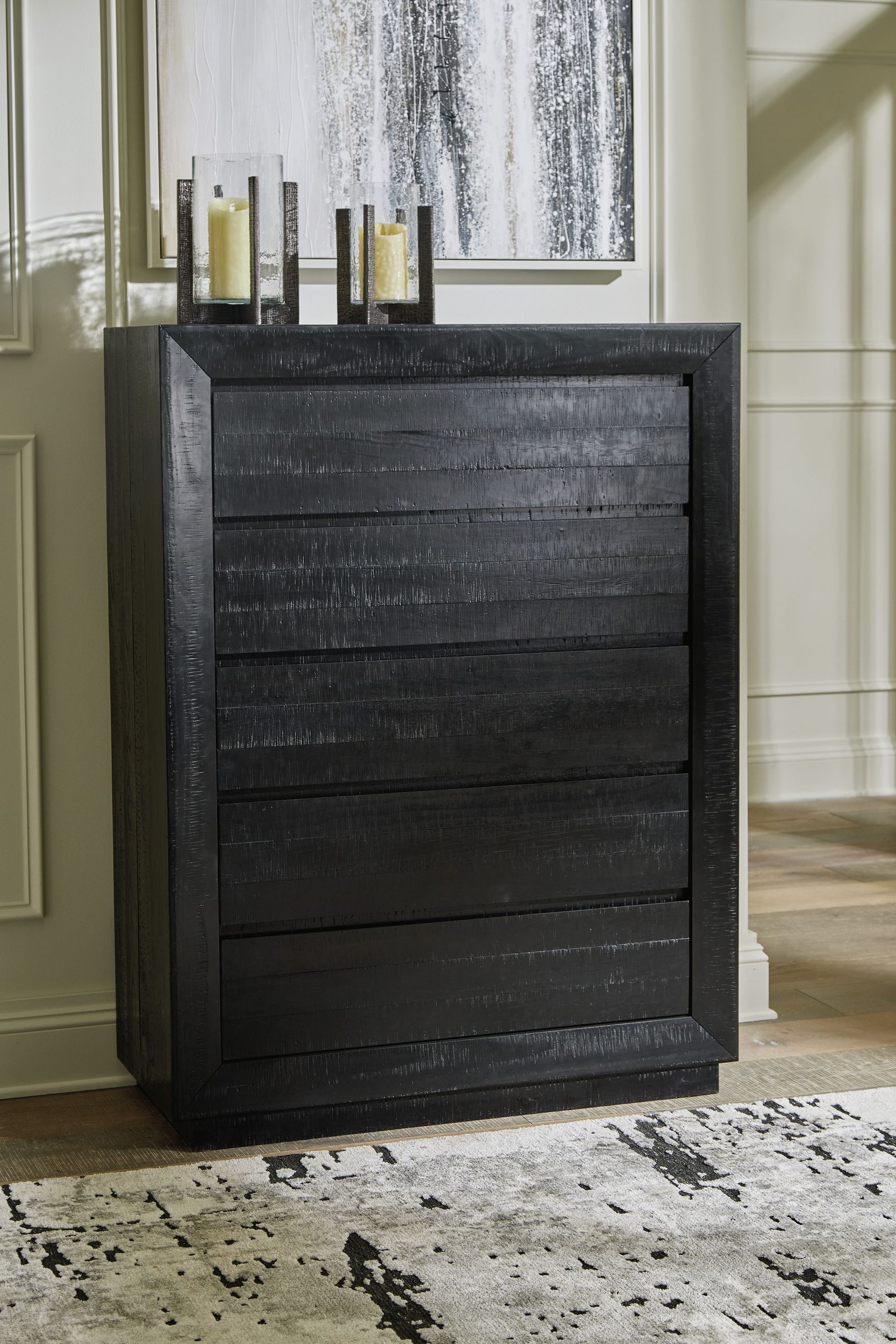Londer Wood Chest w/5 Drawers