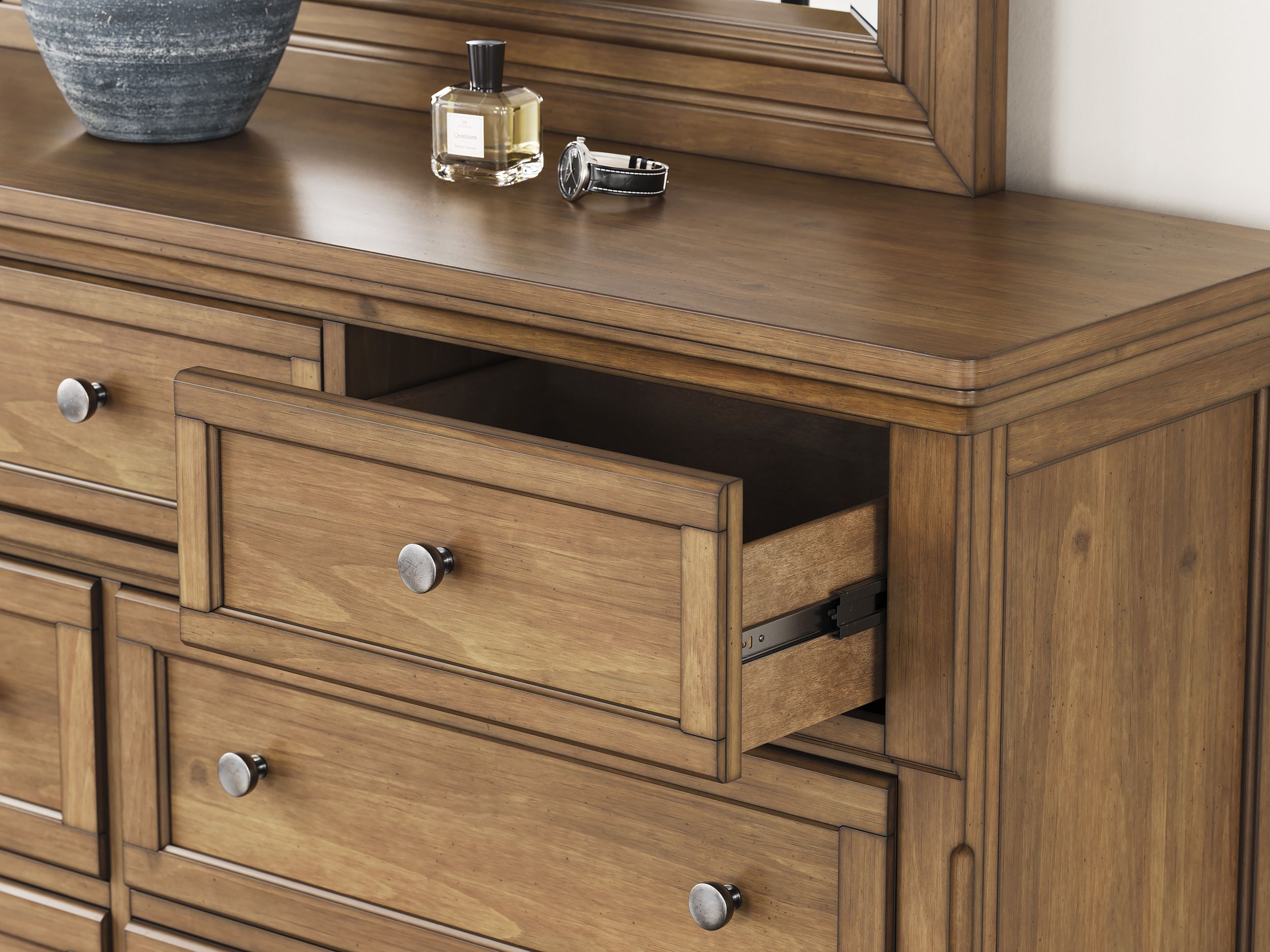 Feddinger Wood Panel Bedroom Set