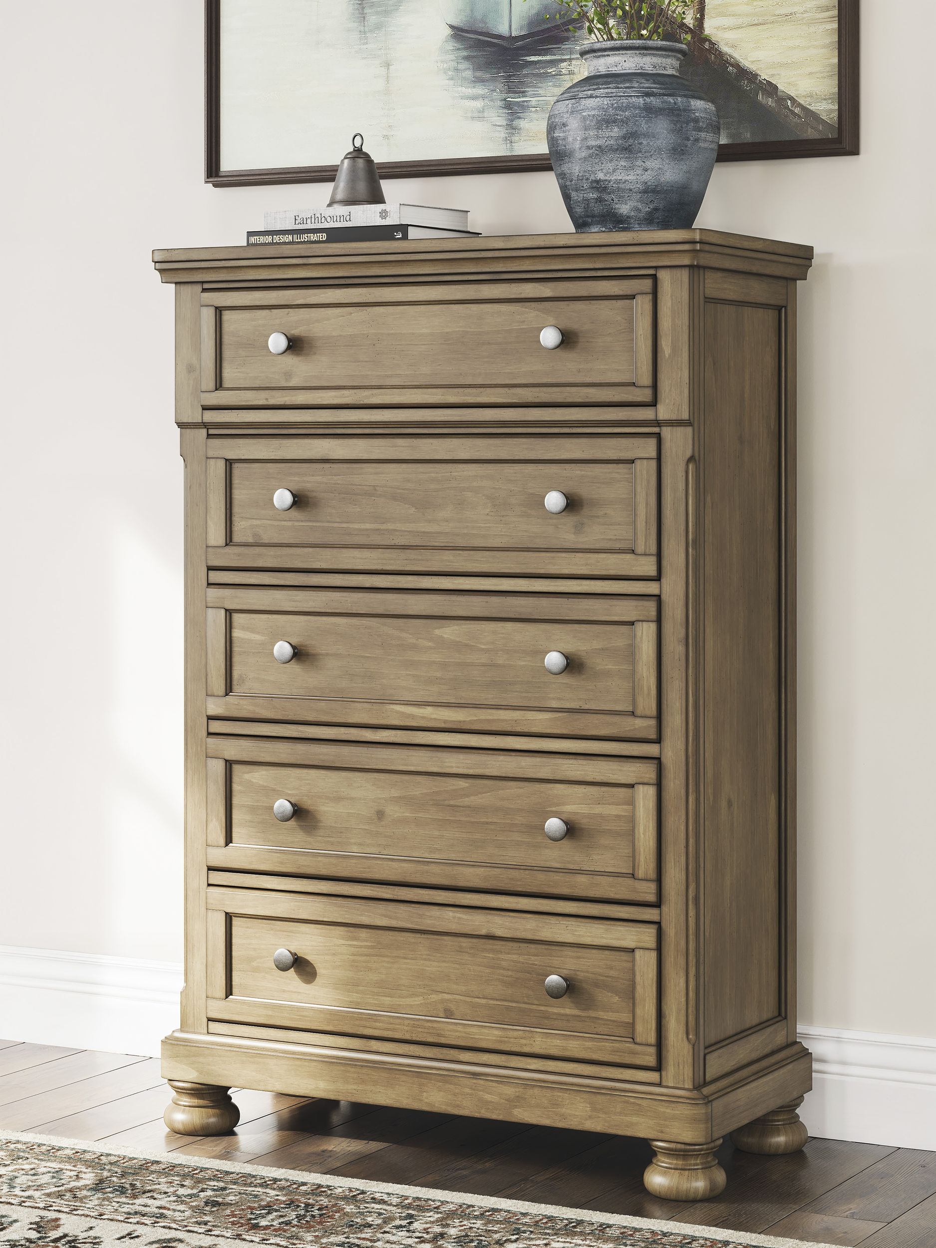 Feddinger Wood Chest w/5 Drawers