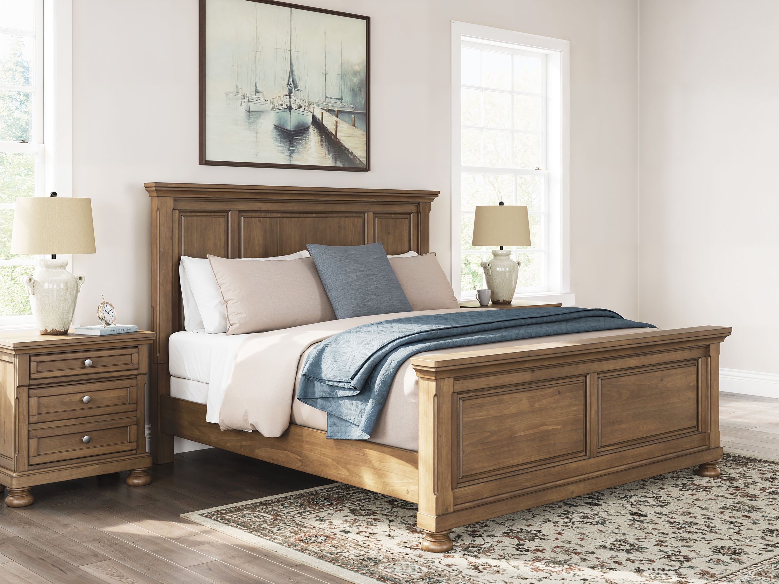 Feddinger Wood Panel Bed, California King Size