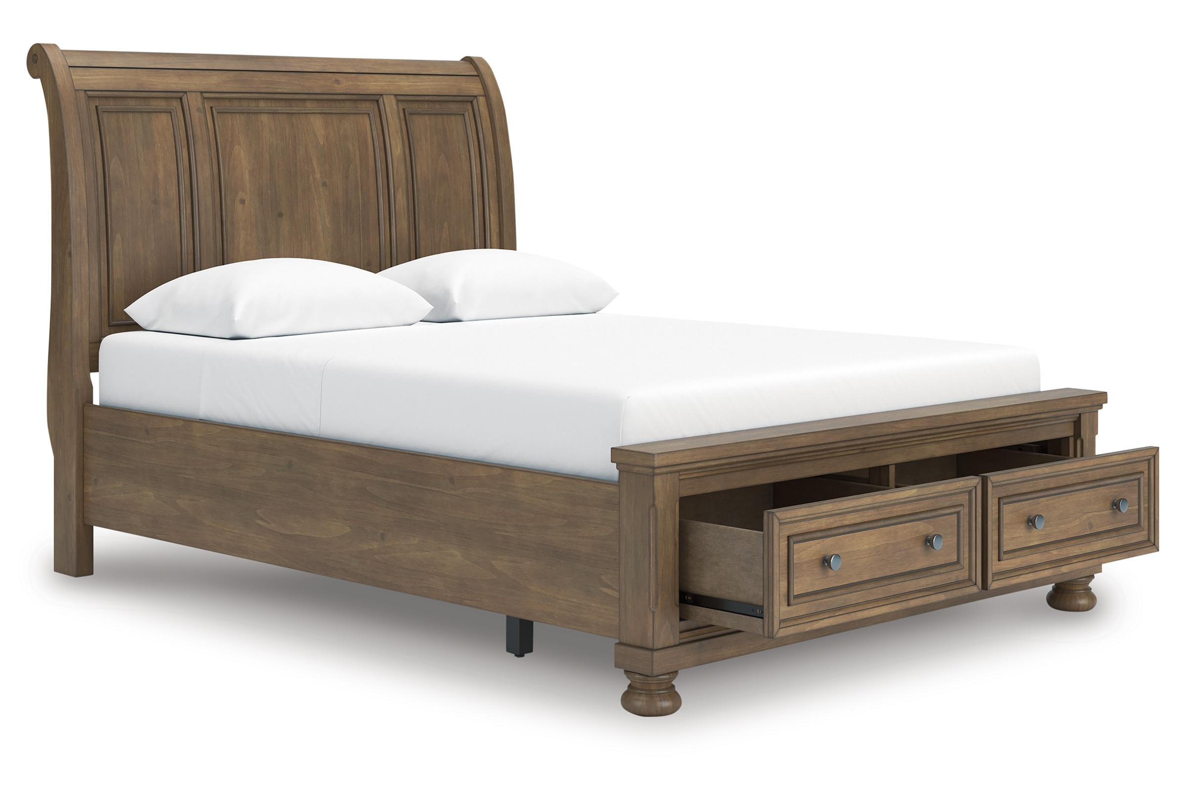 Feddinger Wood Sleigh Storage Bedroom Set