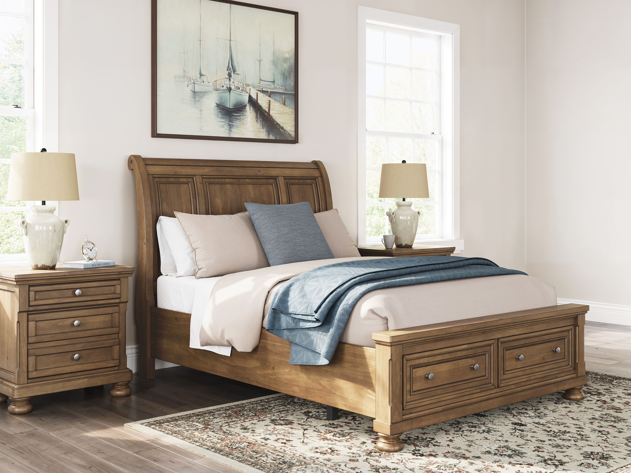 Feddinger Wood Sleigh Storage Bed