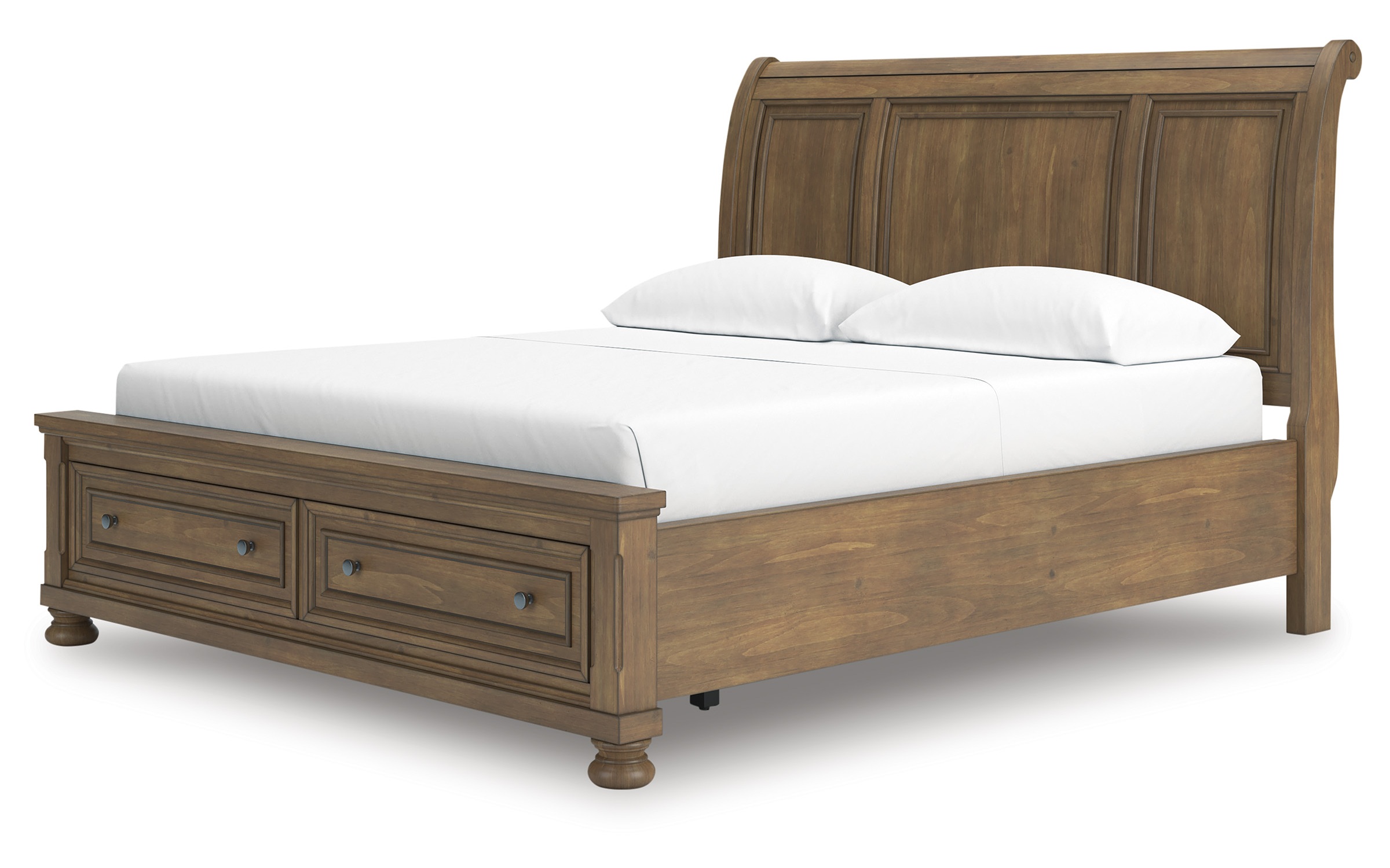 Feddinger Wood Sleigh Storage Bed, King Size