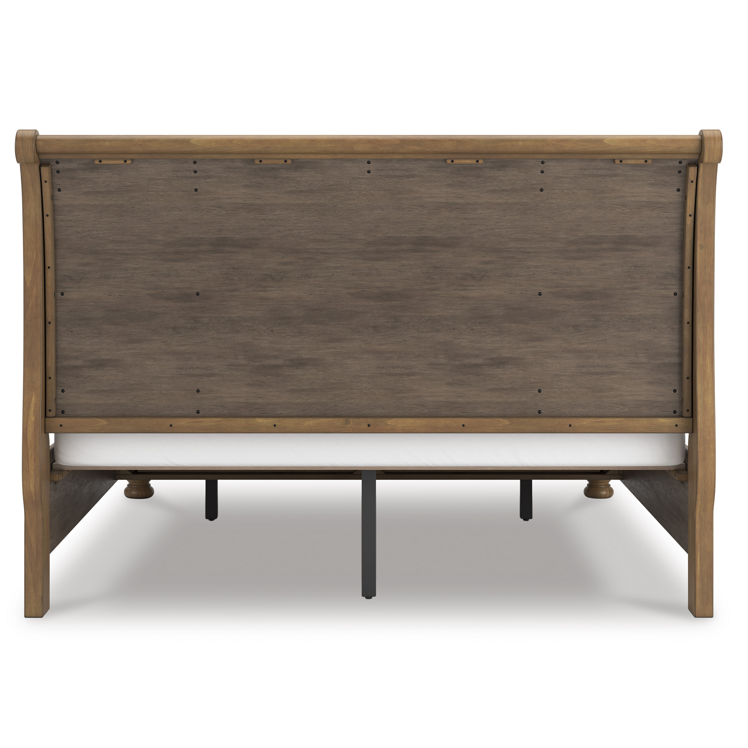 Feddinger Wood Sleigh Storage Bed, California King Size