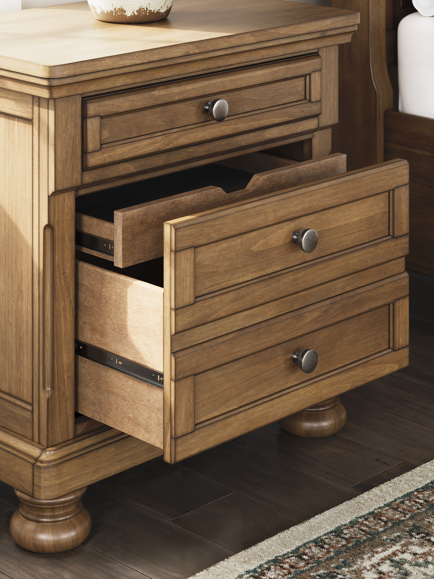 Feddinger Wood Nightstand w/2 Drawers