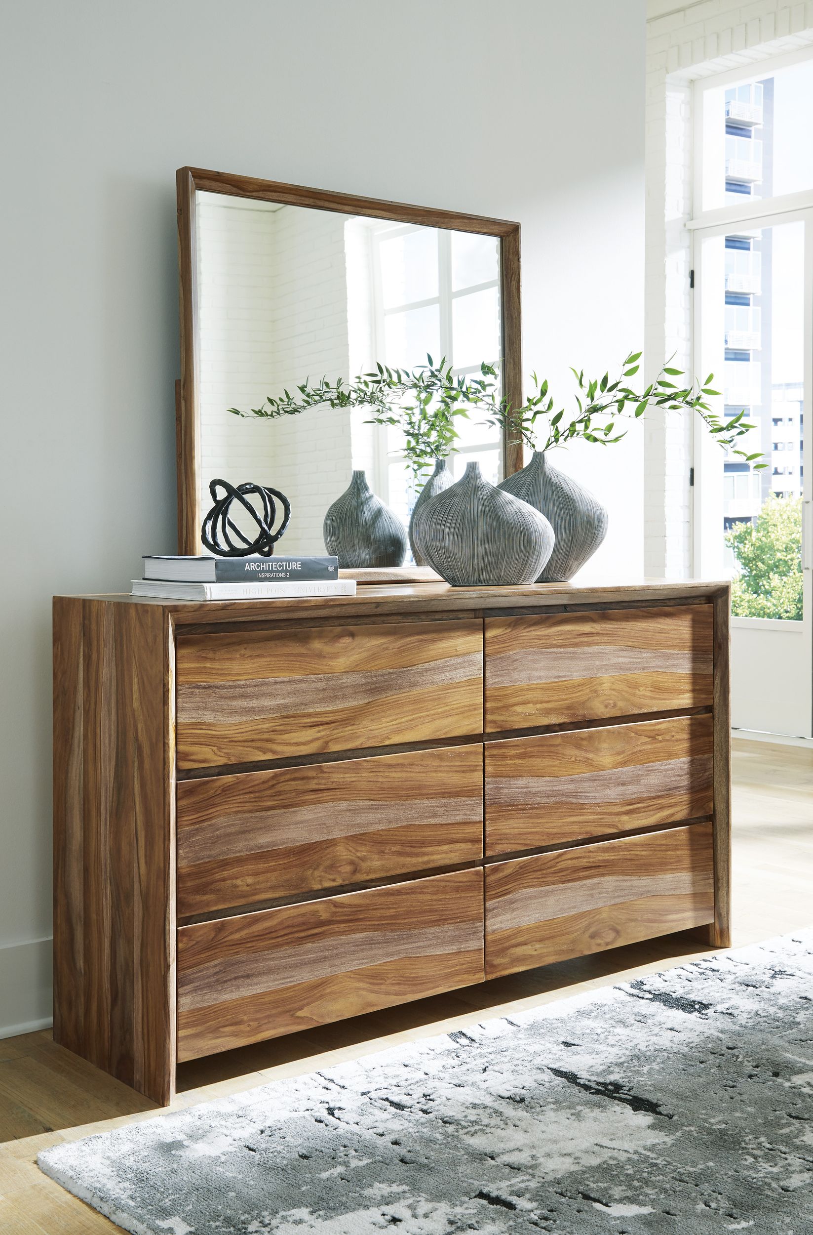 Dressonni Wood Panel Bedroom Set