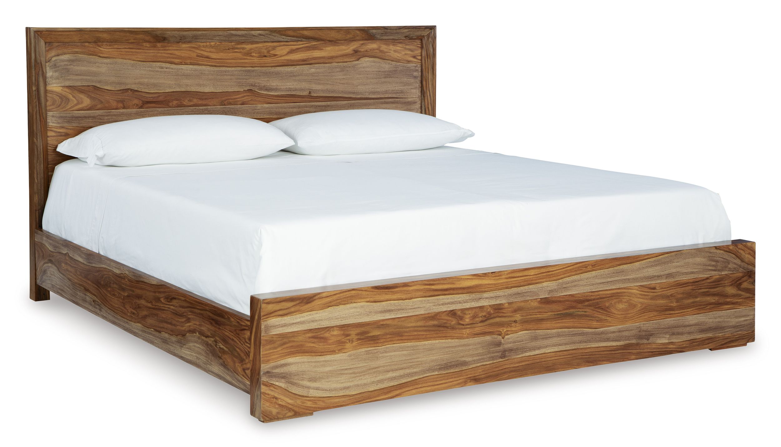 Dressonni Wood Panel Bed, California King Size