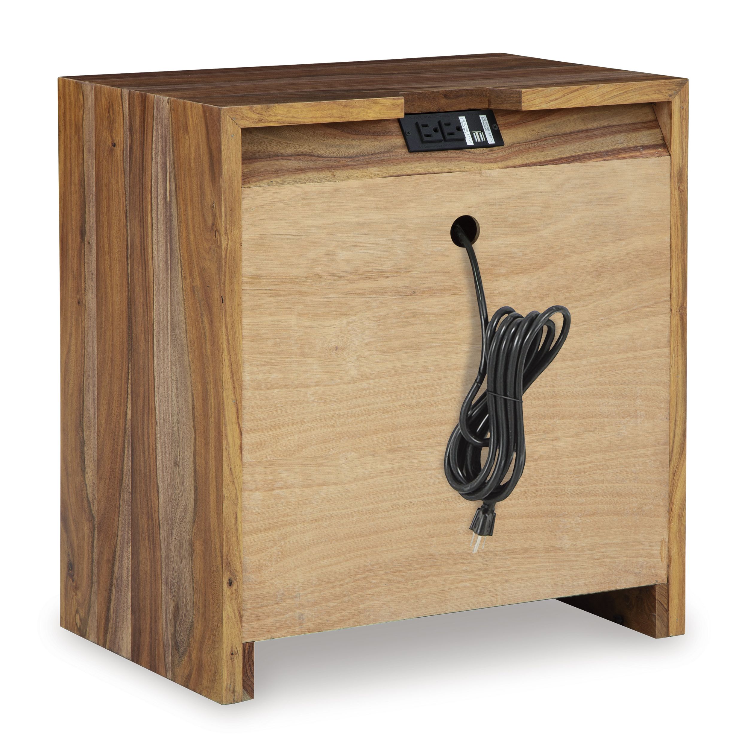 Dressonni 2-Drawer Nightstand w/USB Charger