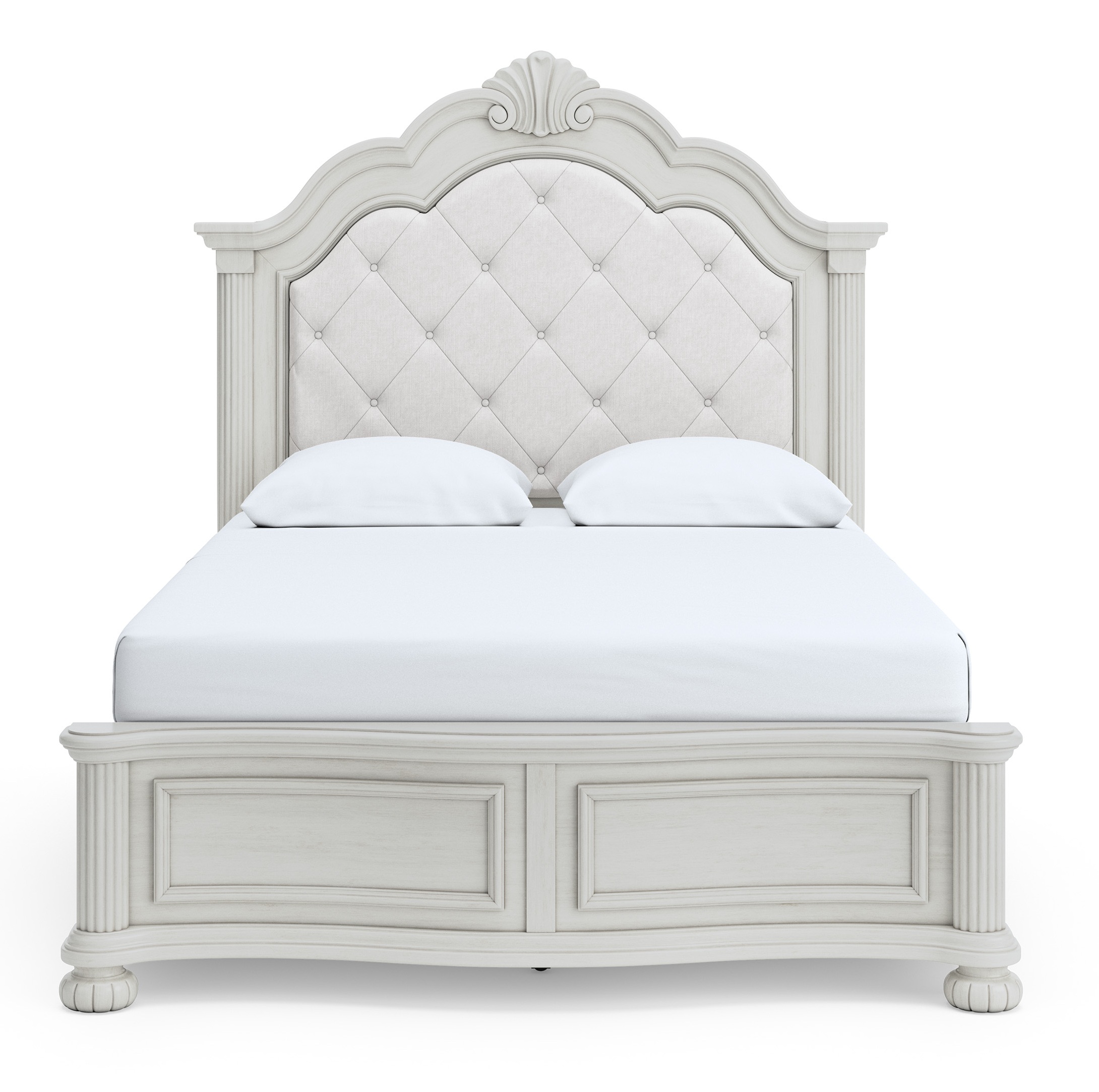 Montelaine Wood/Fabric Upholstered Panel Bed, Queen Size