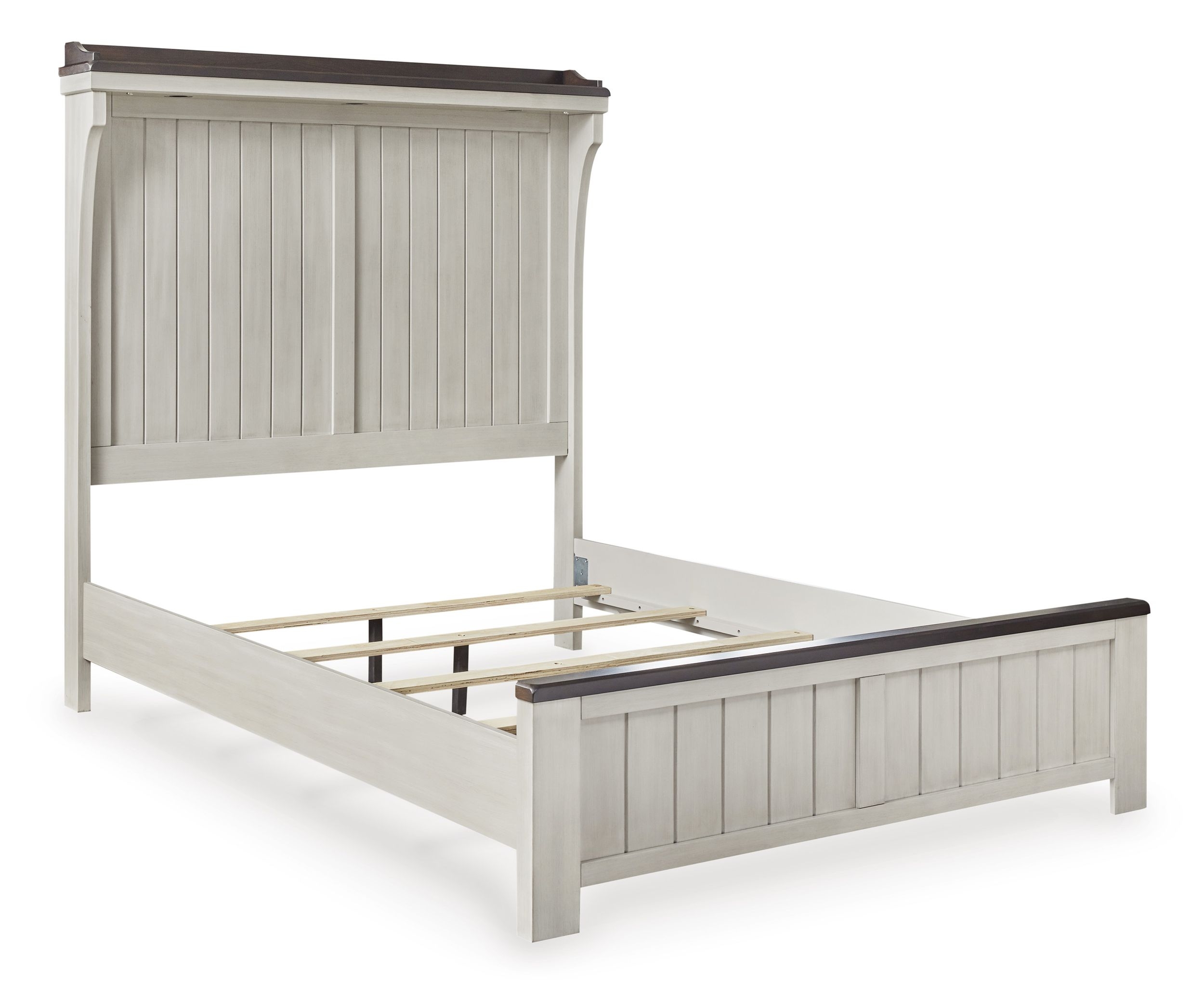 Darborn Wood Veneer Panel Bed with LED Lighting