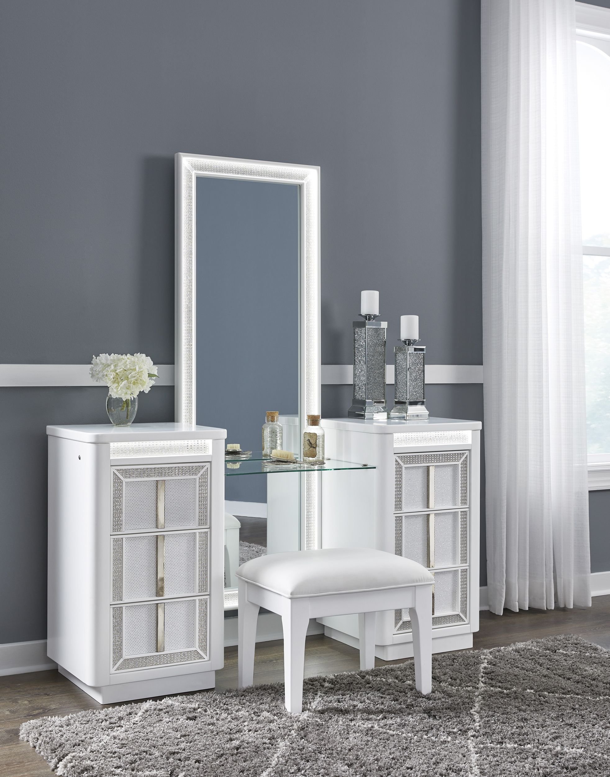 Chalanna Vanity Desk w/LED Light