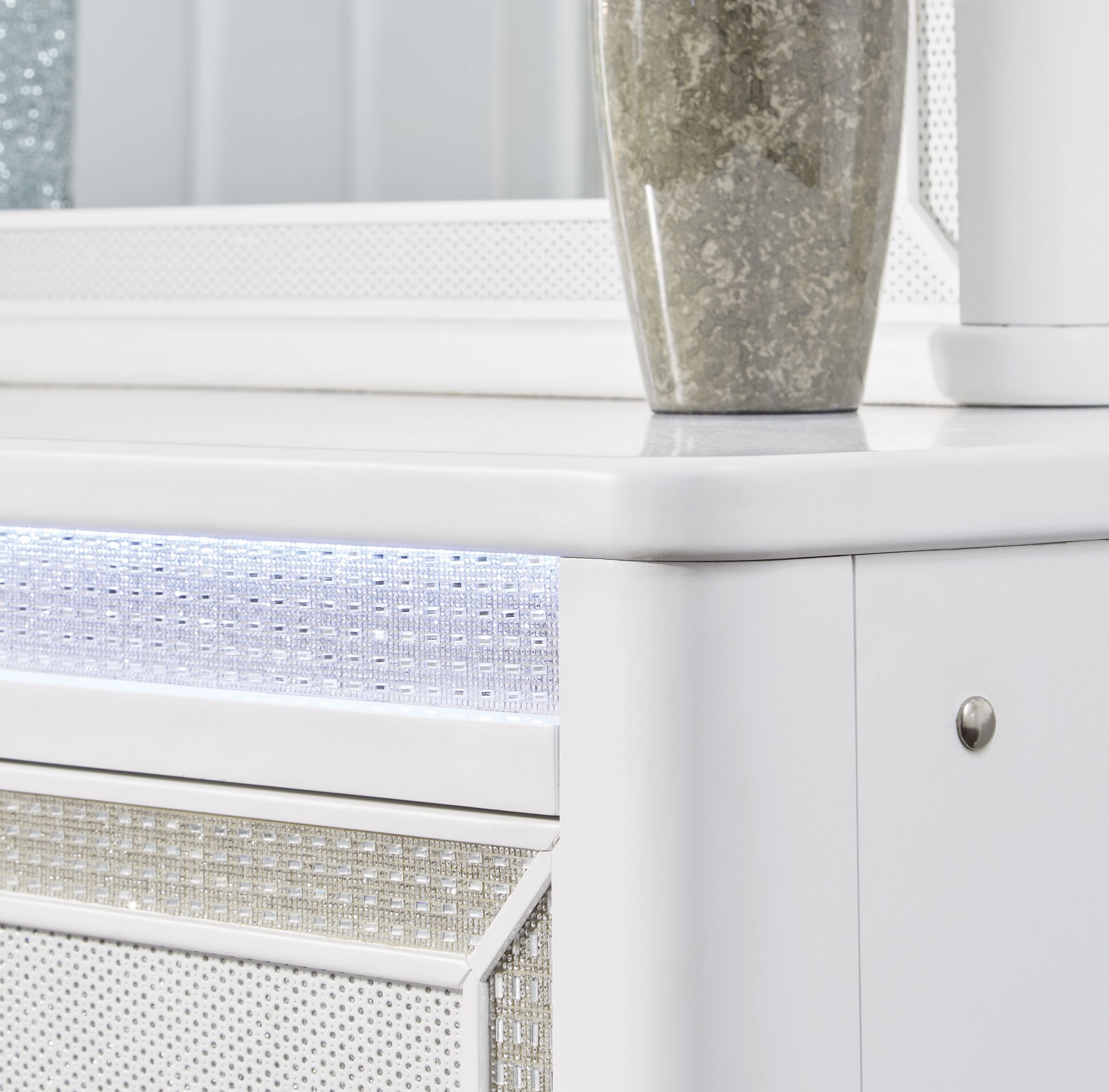 Chalanna Wood 6-Drawer Double Dresser w/LED Light