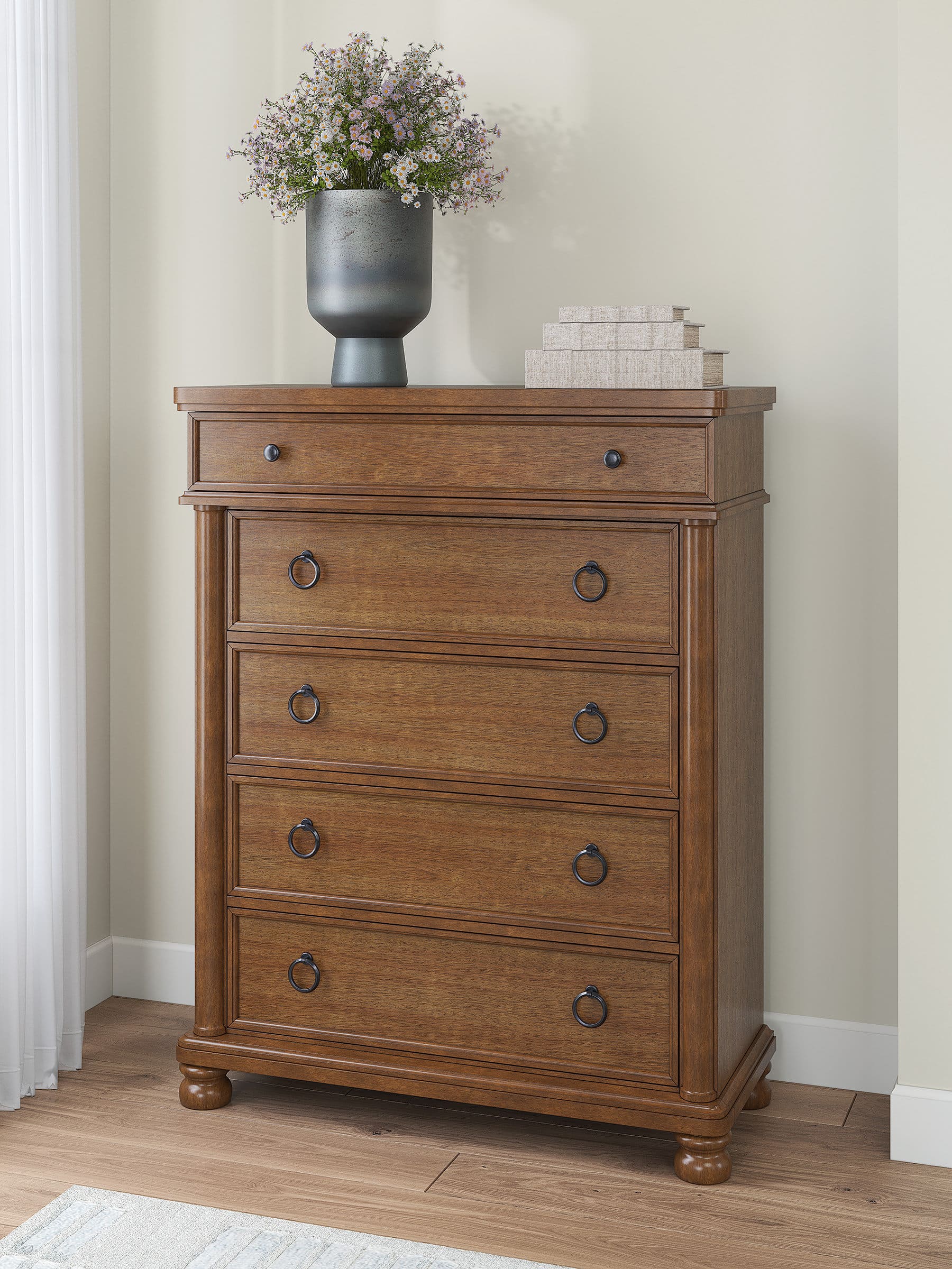 Rowlenstown Wood/MDF Chest w/5 Drawers