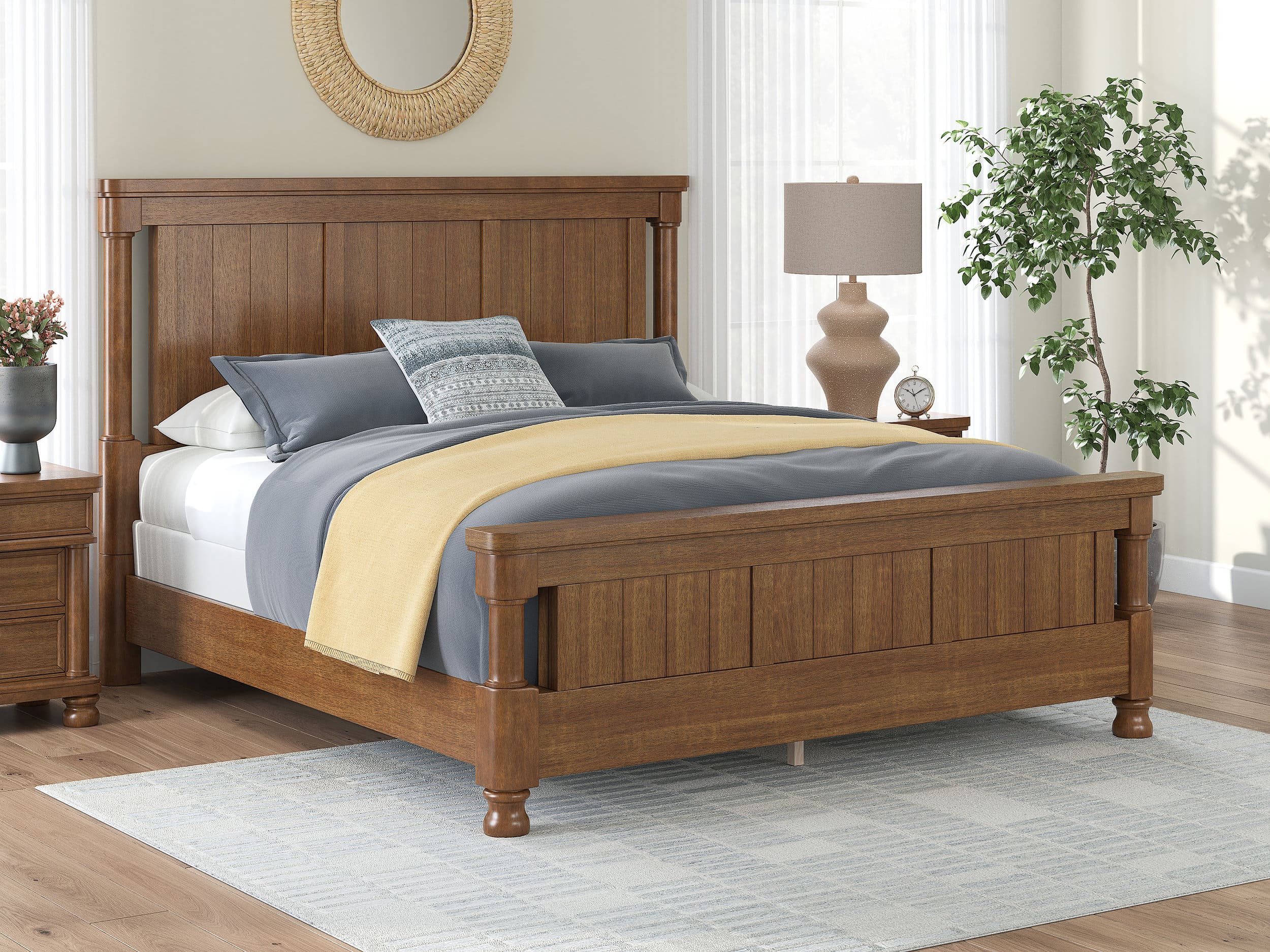 Rowlenstown Wood/MDF Poster Bed, King Size