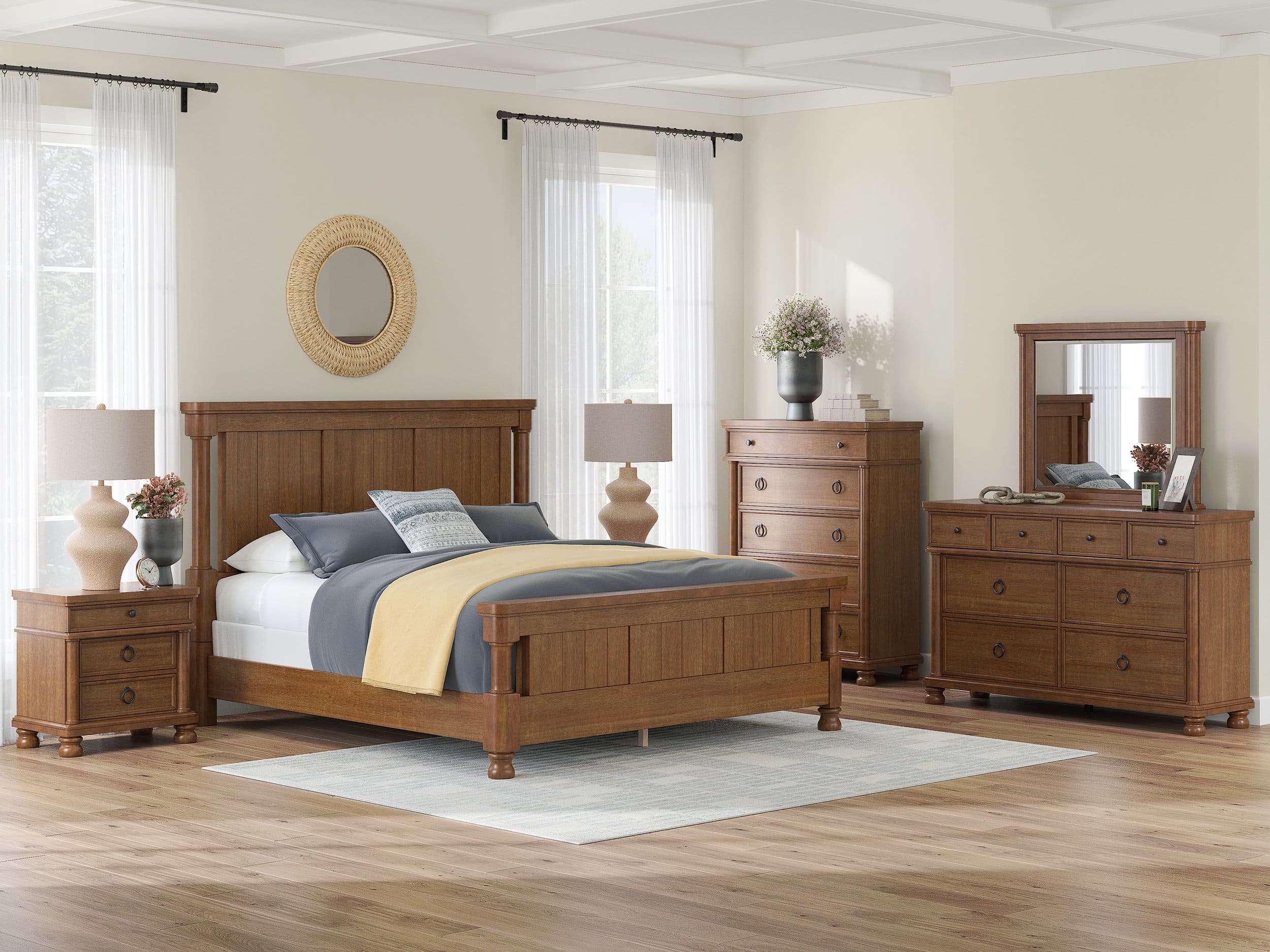 Rowlenstown Wood/MDF Poster Bed, California King Size