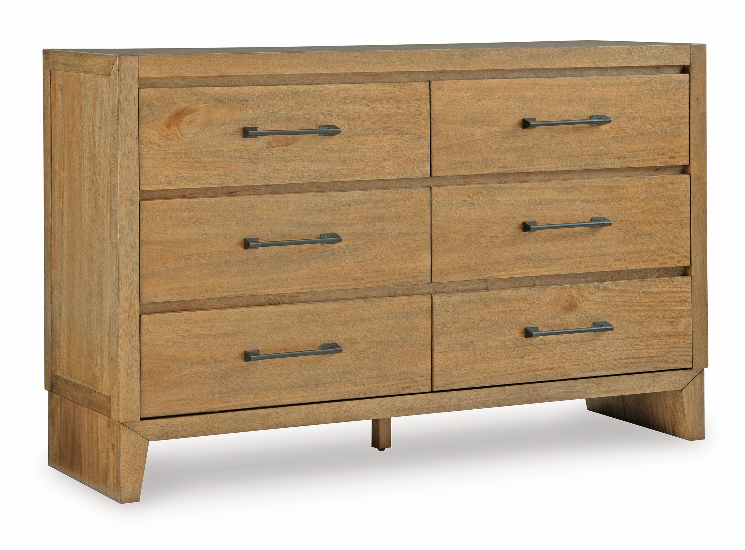 dressing alton brown Montauk Solid Wood 6-Drawer Dresser Rustic Walnut main image 0