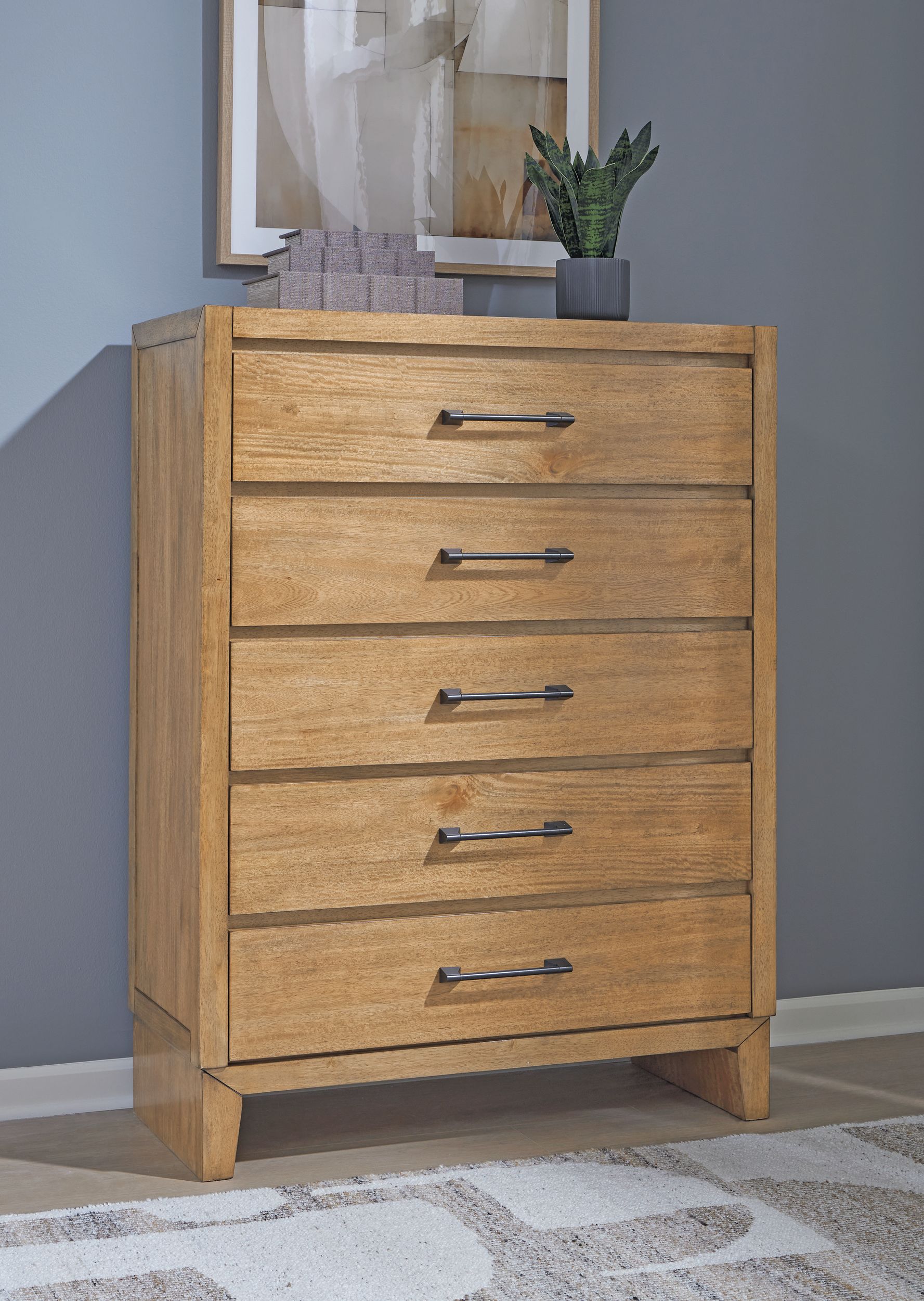 Sherbana Wood Chest w/5 Drawers