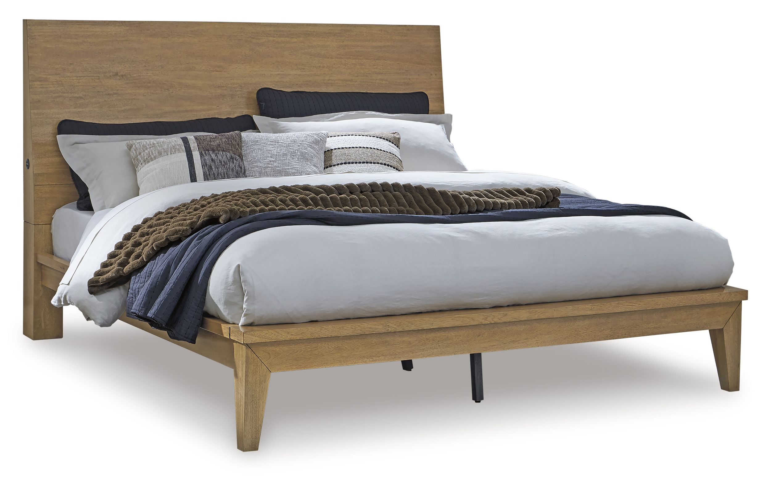 Sherbana Wood Panel Bed, California King Size