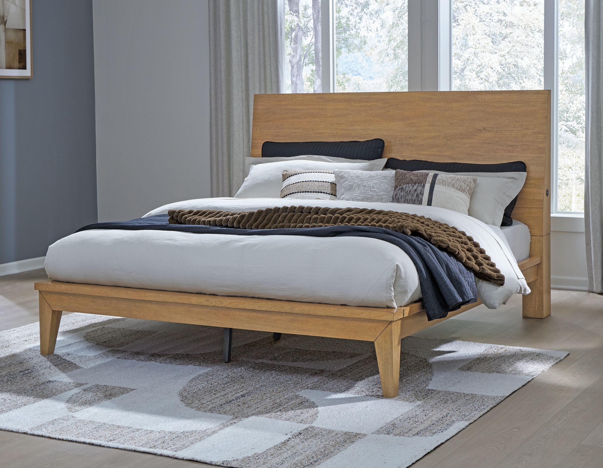 Sherbana Wood Panel Bed