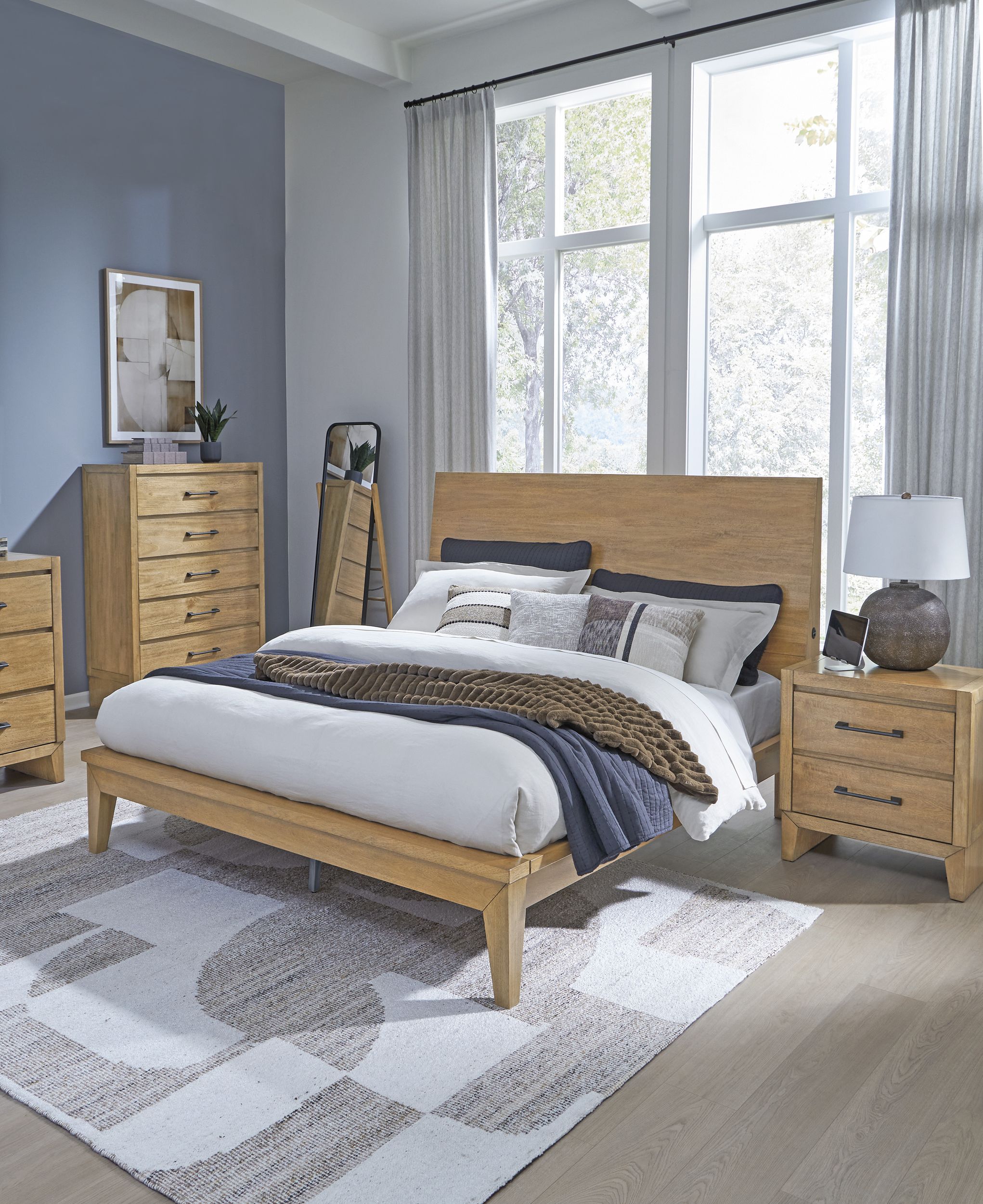 Sherbana Wood Panel Bed