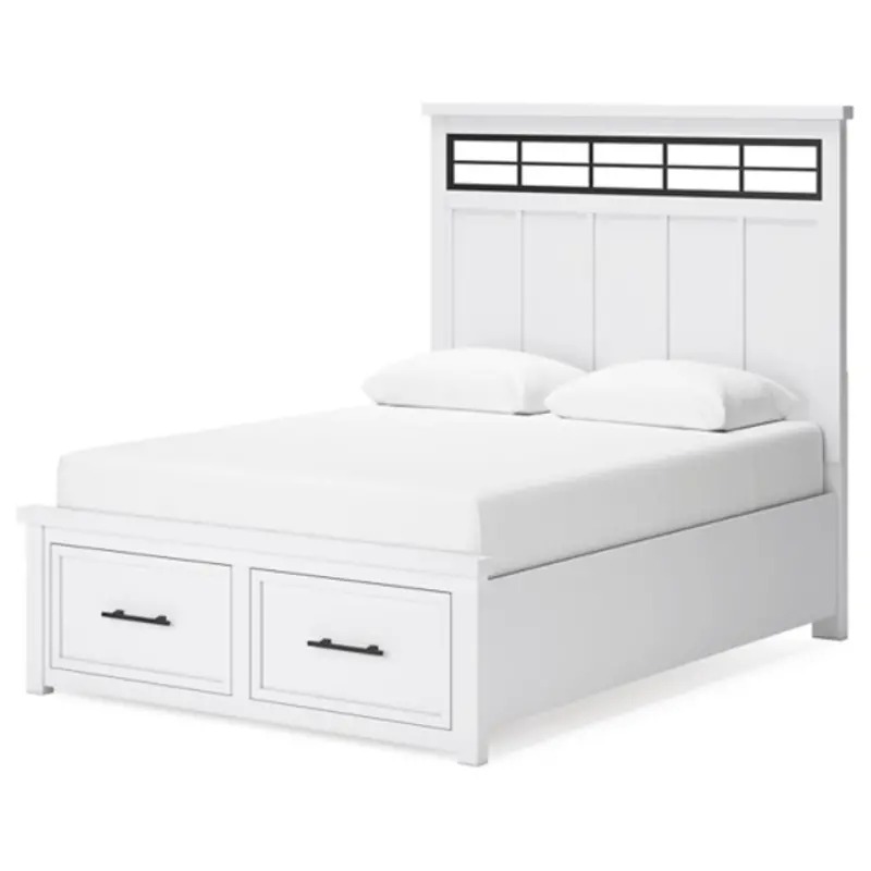 SM Ashbryn Wood Panel Storage Bed